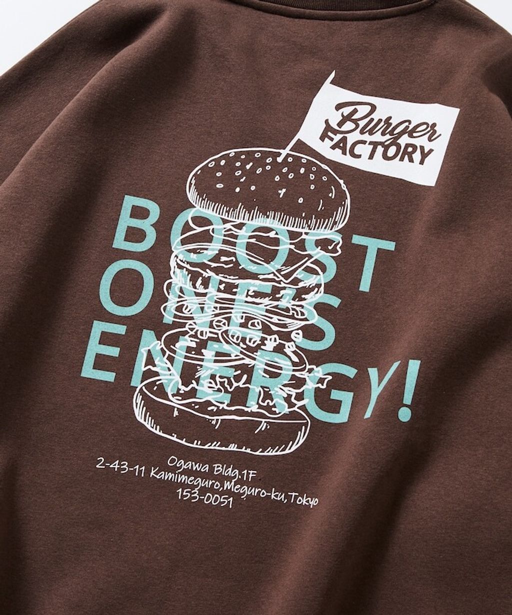 Burger Factory×FREAKS STORE 解構漢堡刷毛大學T_65