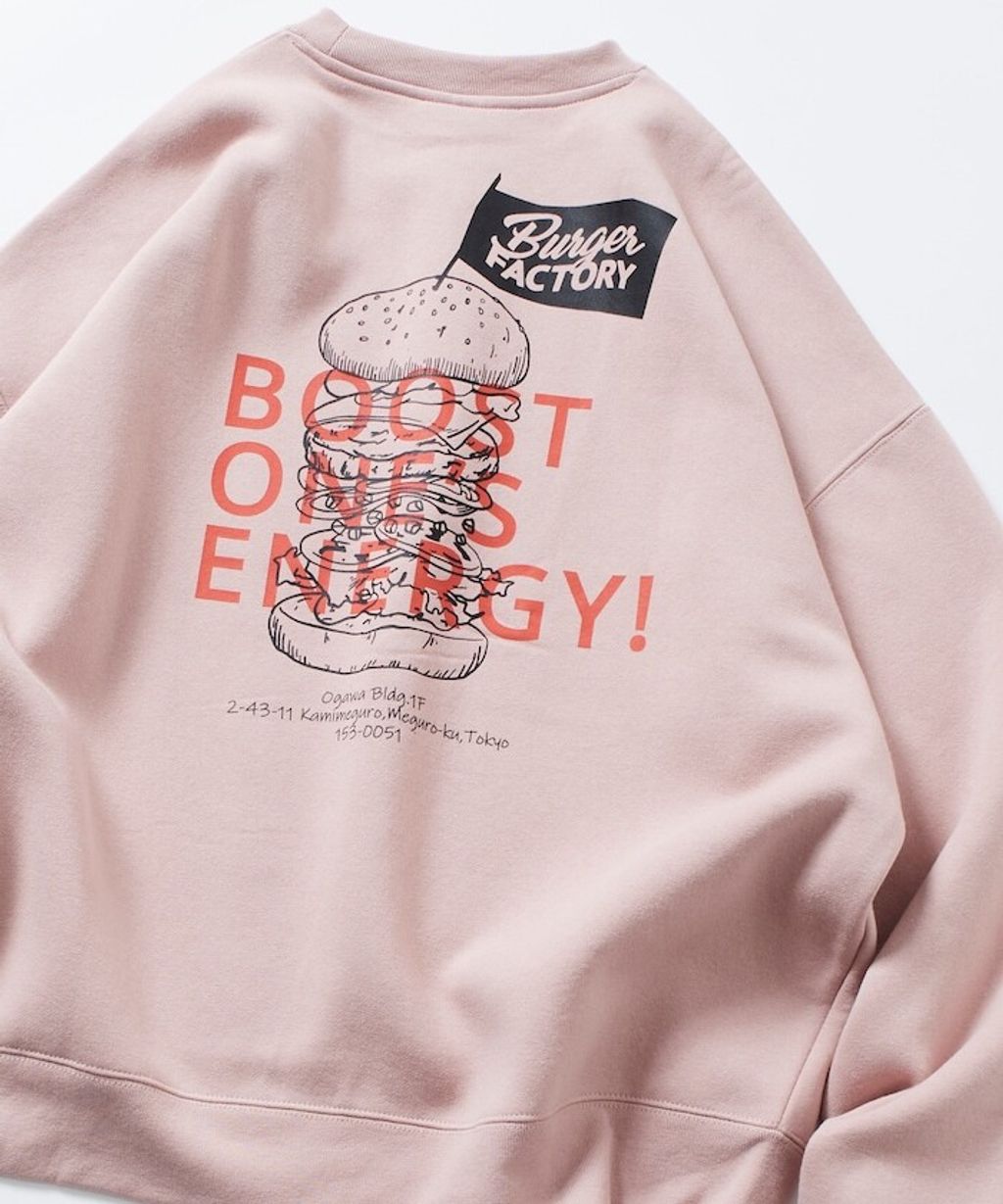 Burger Factory×FREAKS STORE 解構漢堡刷毛大學T_58