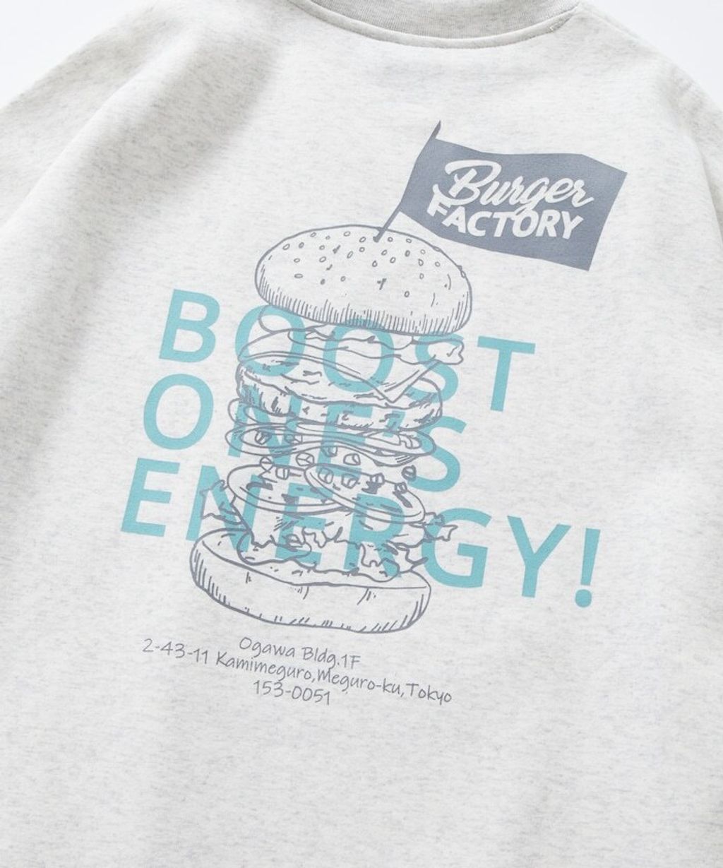 Burger Factory×FREAKS STORE 解構漢堡刷毛大學T_49
