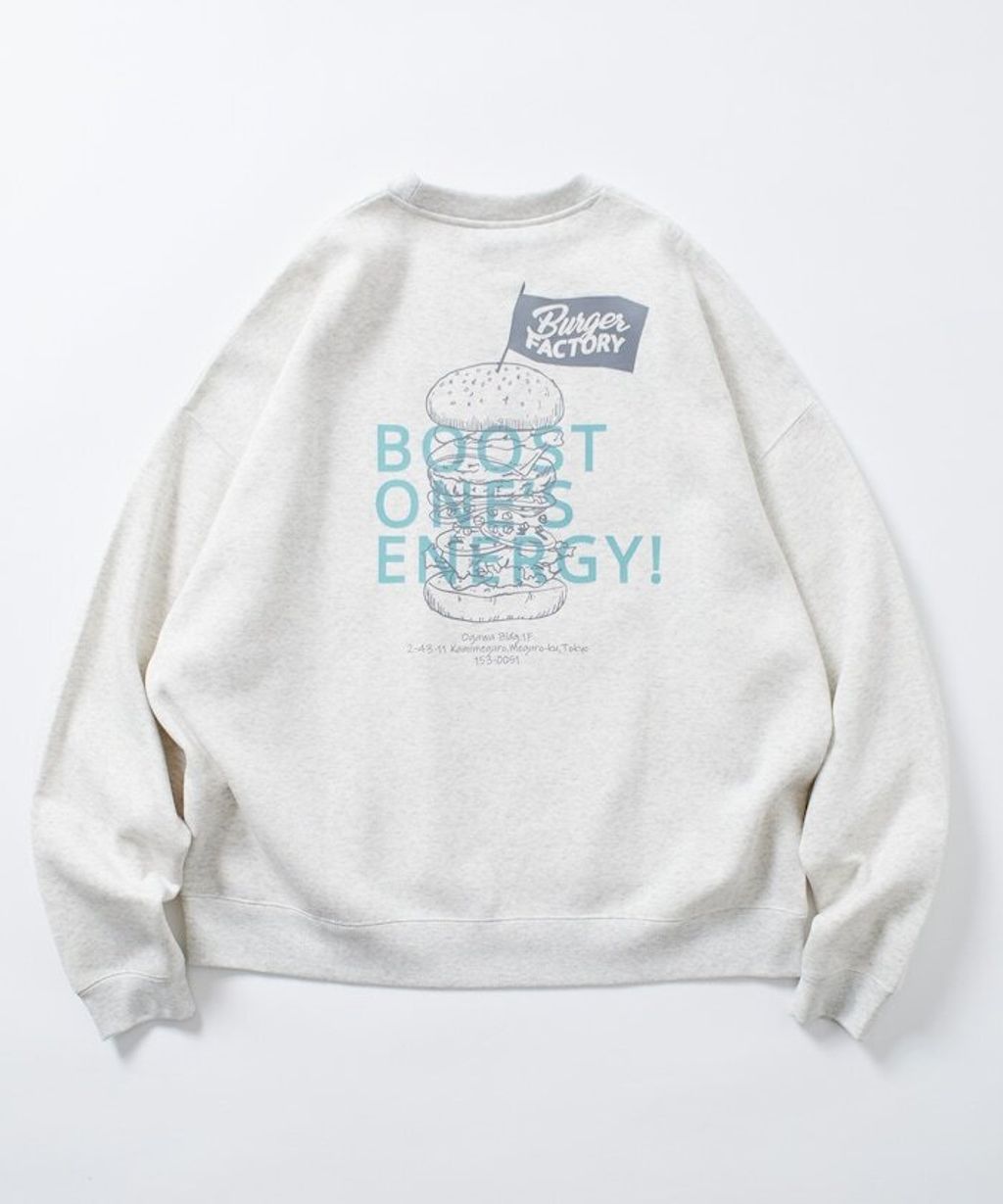 Burger Factory×FREAKS STORE 解構漢堡刷毛大學T_47