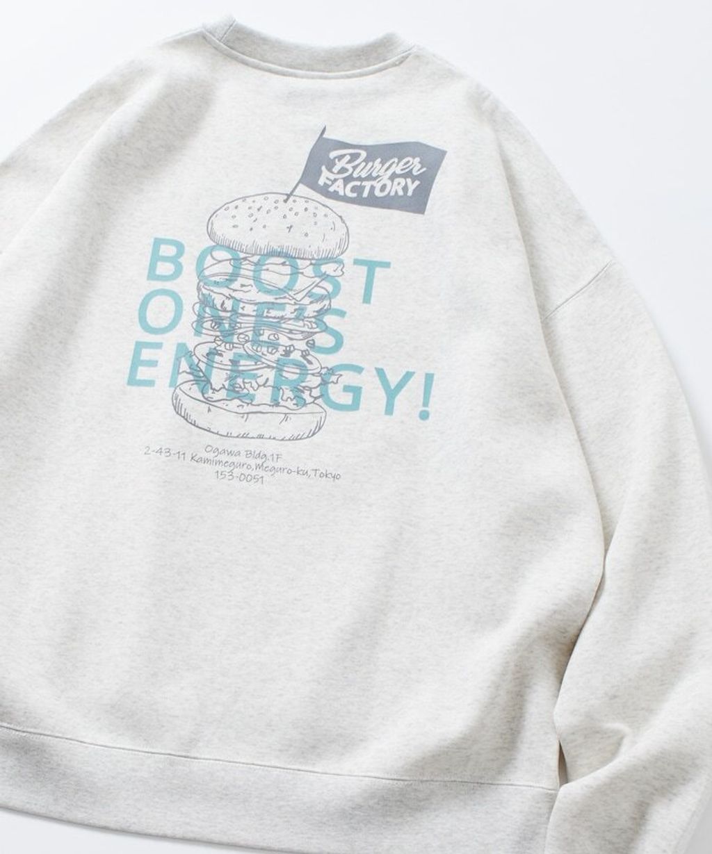 Burger Factory×FREAKS STORE 解構漢堡刷毛大學T_48