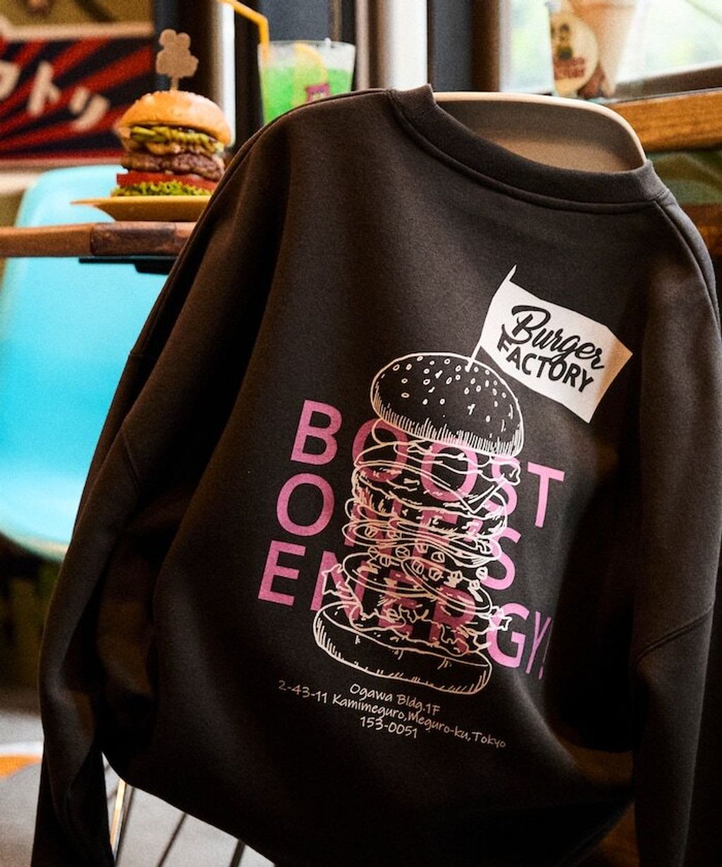 Burger Factory×FREAKS STORE 解構漢堡刷毛大學T_44