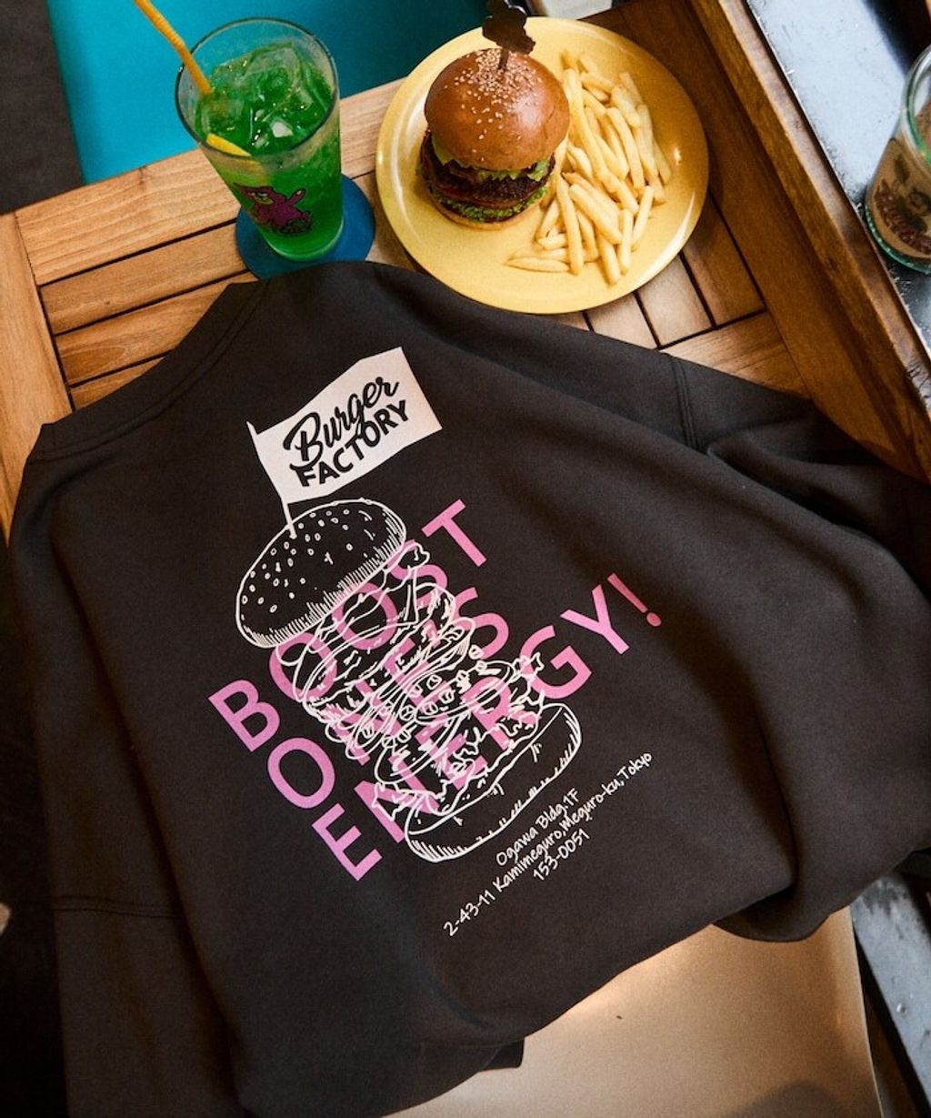 Burger Factory×FREAKS STORE 解構漢堡刷毛大學T_40