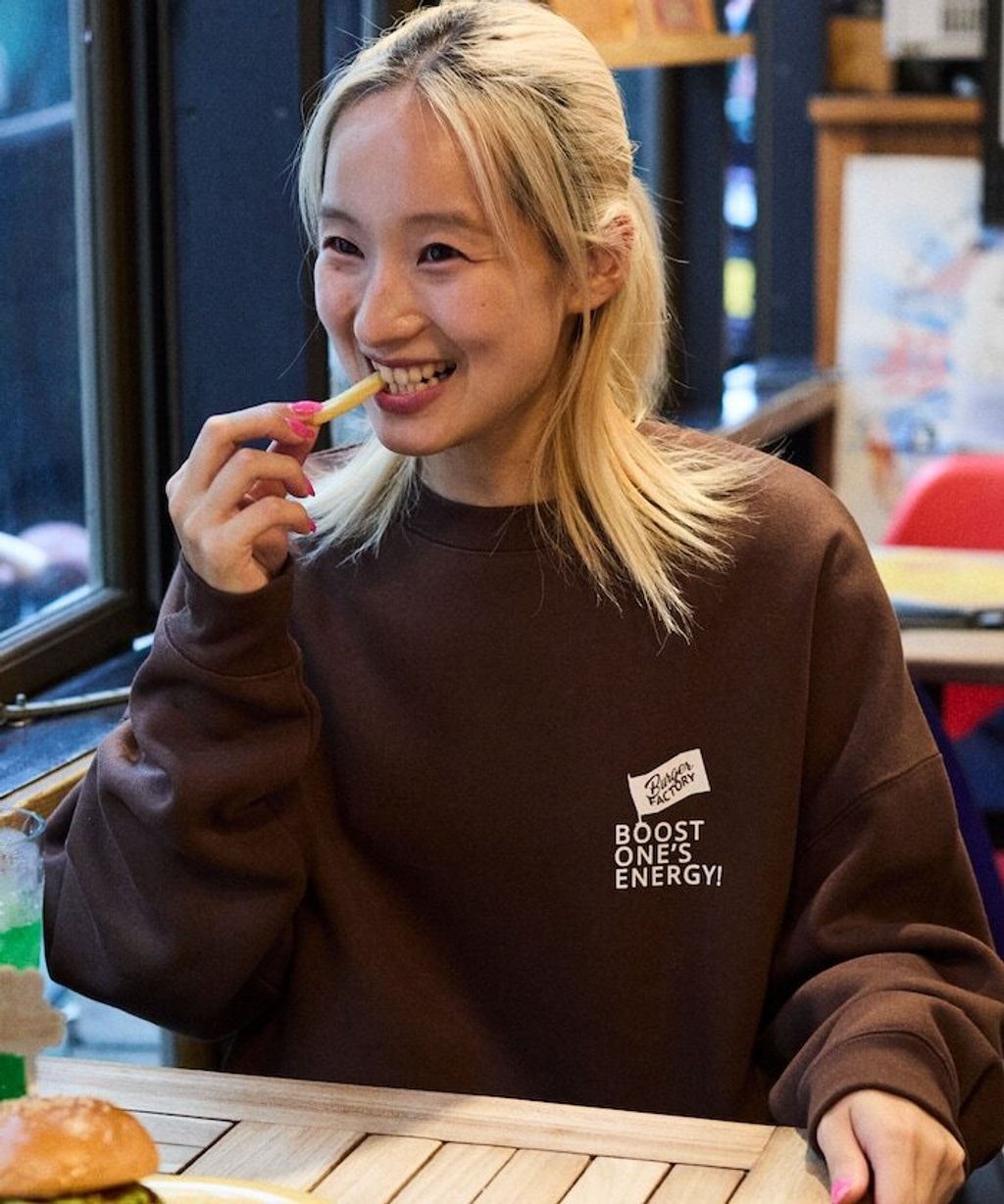 Burger Factory×FREAKS STORE 解構漢堡刷毛大學T_34