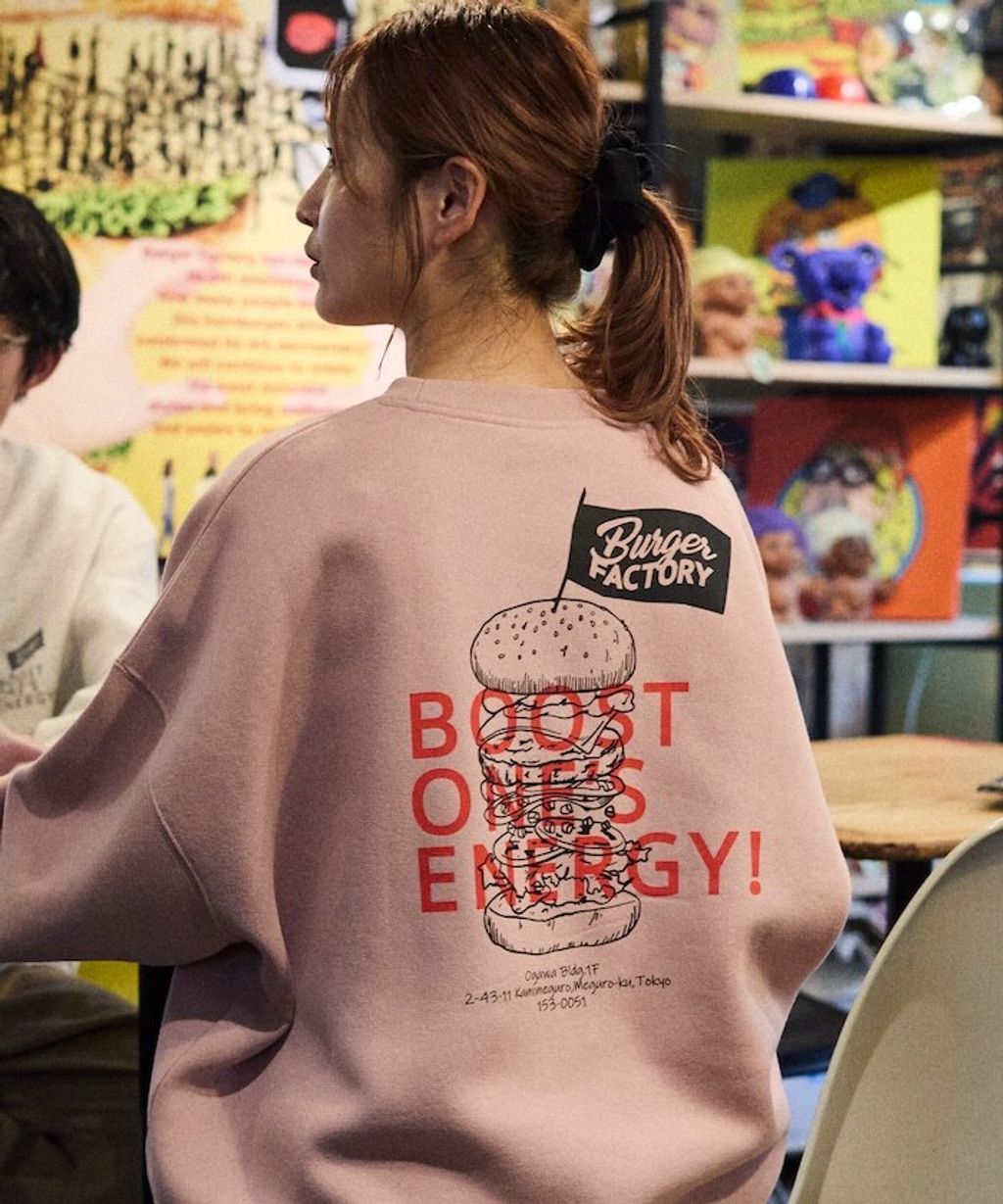 Burger Factory×FREAKS STORE 解構漢堡刷毛大學T_23