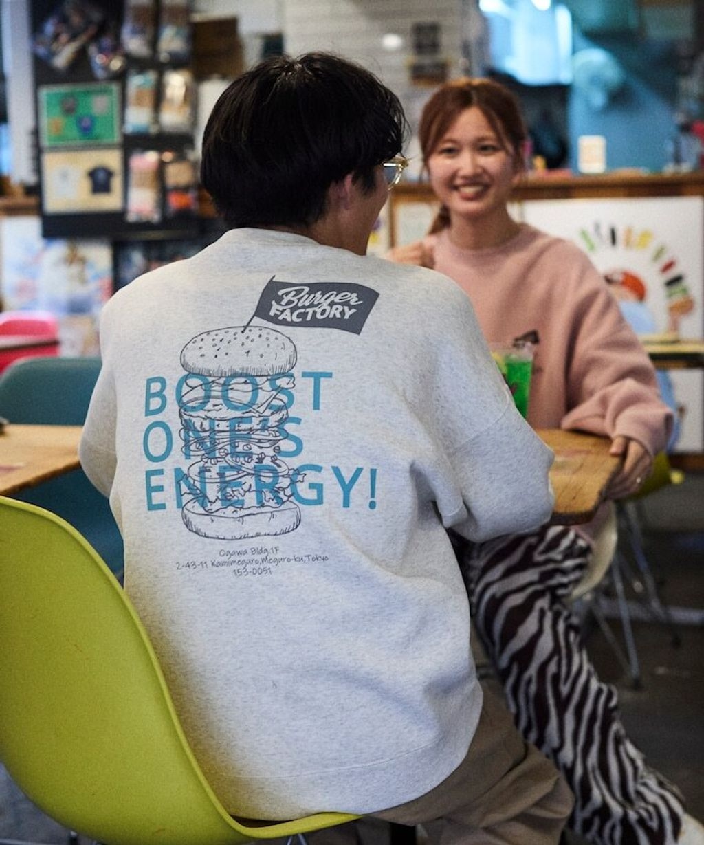 Burger Factory×FREAKS STORE 解構漢堡刷毛大學T_20