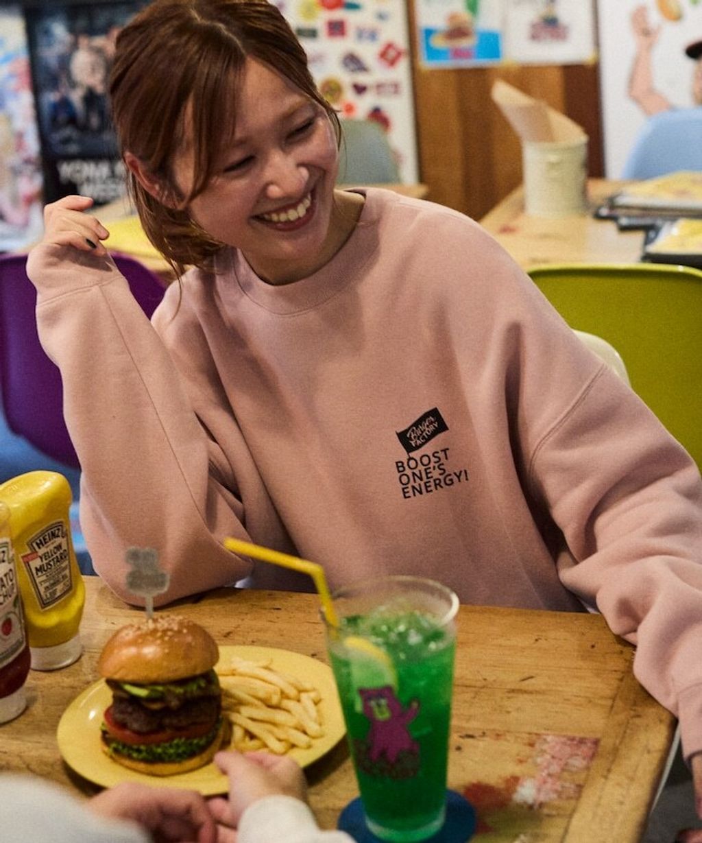 Burger Factory×FREAKS STORE 解構漢堡刷毛大學T_17