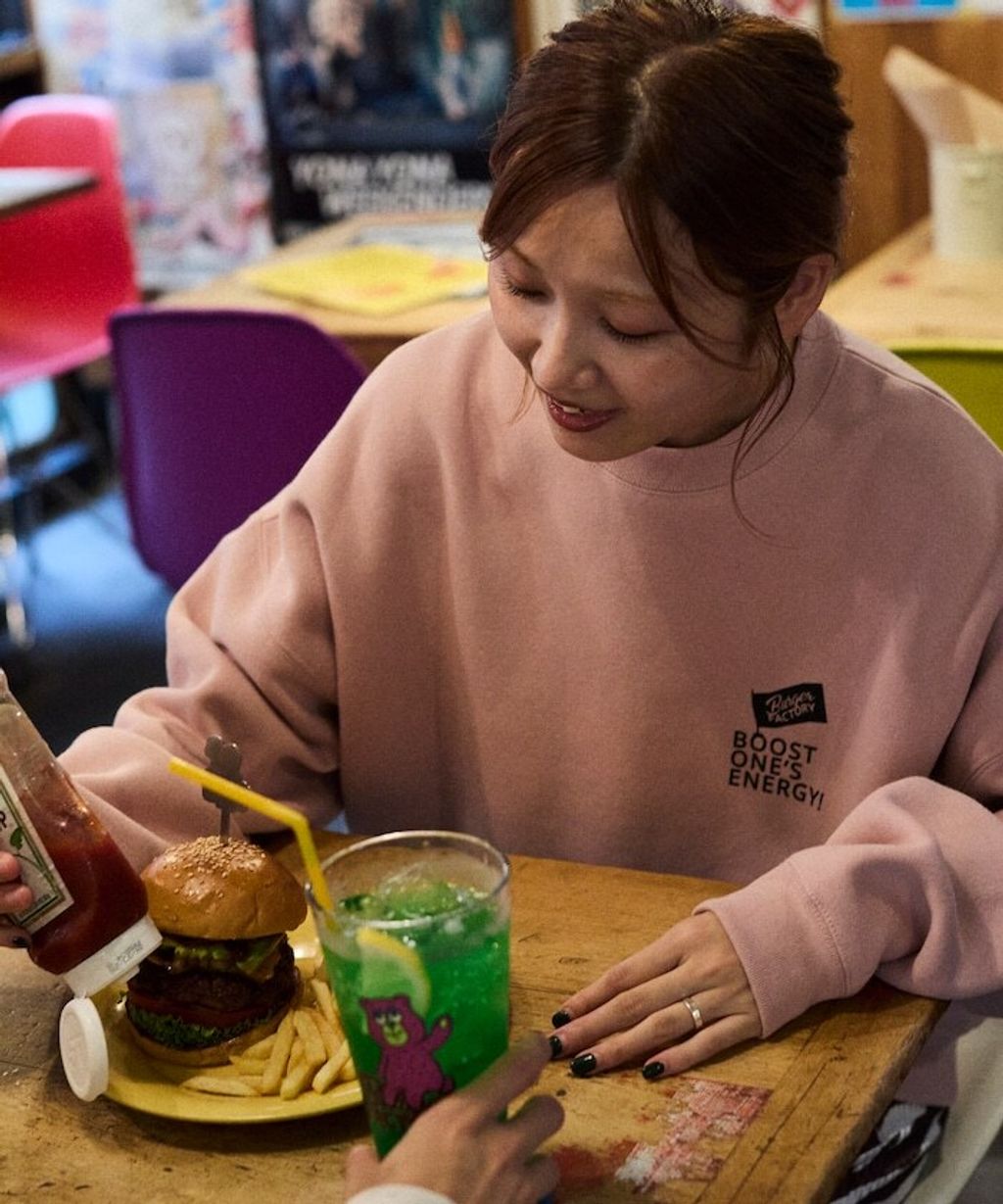 Burger Factory×FREAKS STORE 解構漢堡刷毛大學T_19