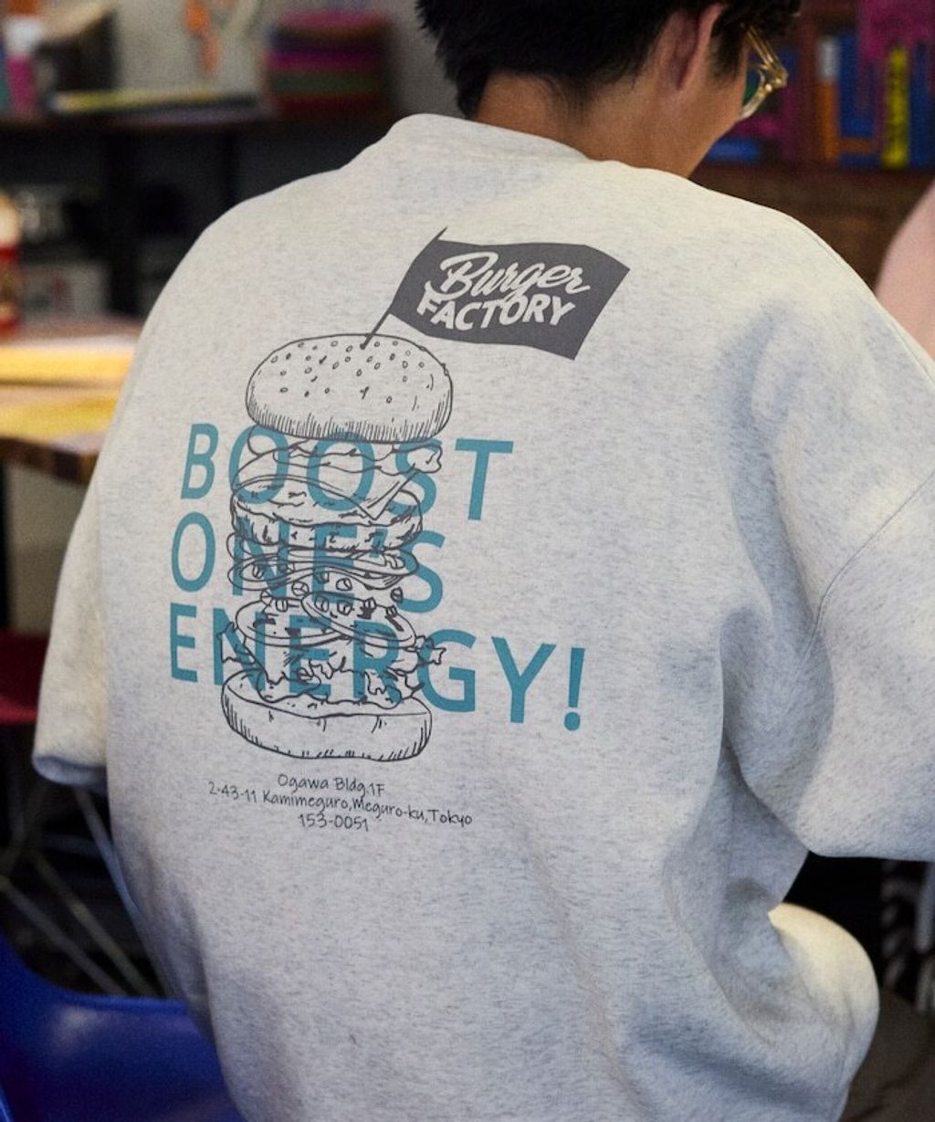 Burger Factory×FREAKS STORE 解構漢堡刷毛大學T_13