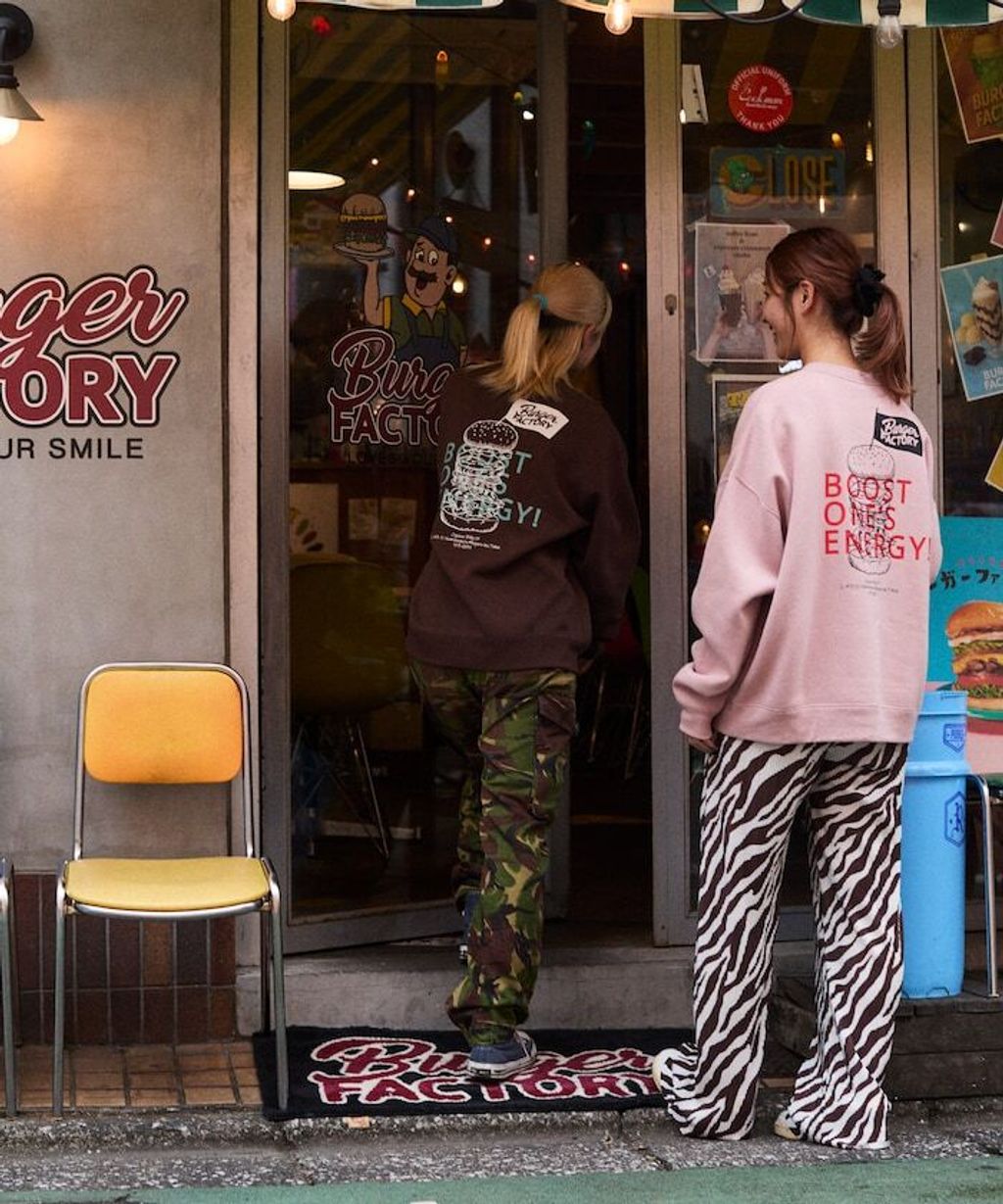 Burger Factory×FREAKS STORE 解構漢堡刷毛大學T_11