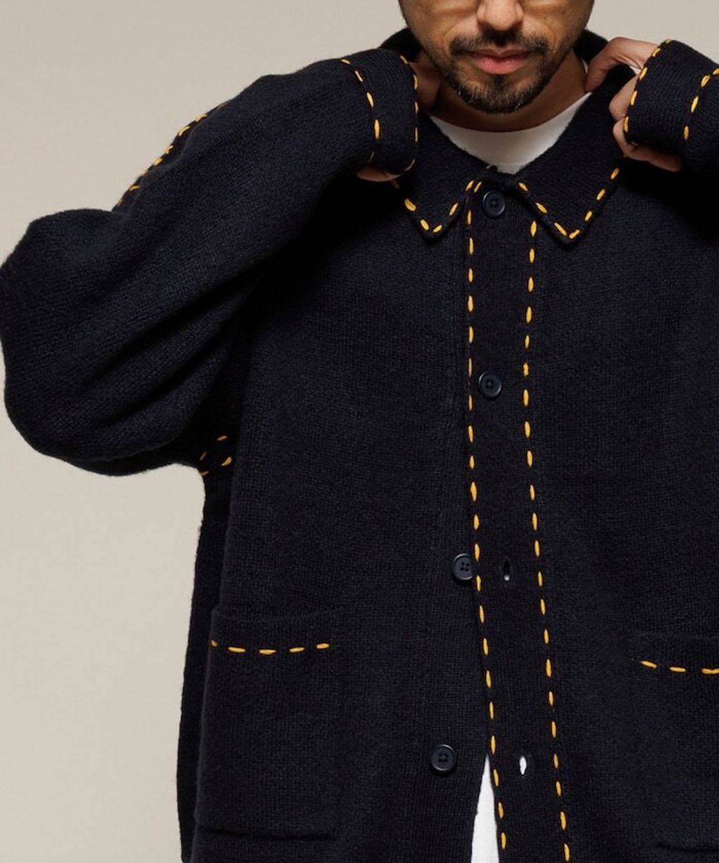 FREAKS STORE 手縫感厚實開襟衫_68