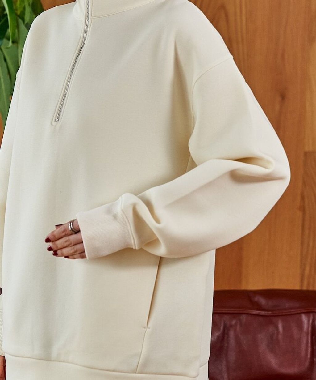 FREAKS STORE 太空棉半開襟上衣+修身長裙兩套組_93