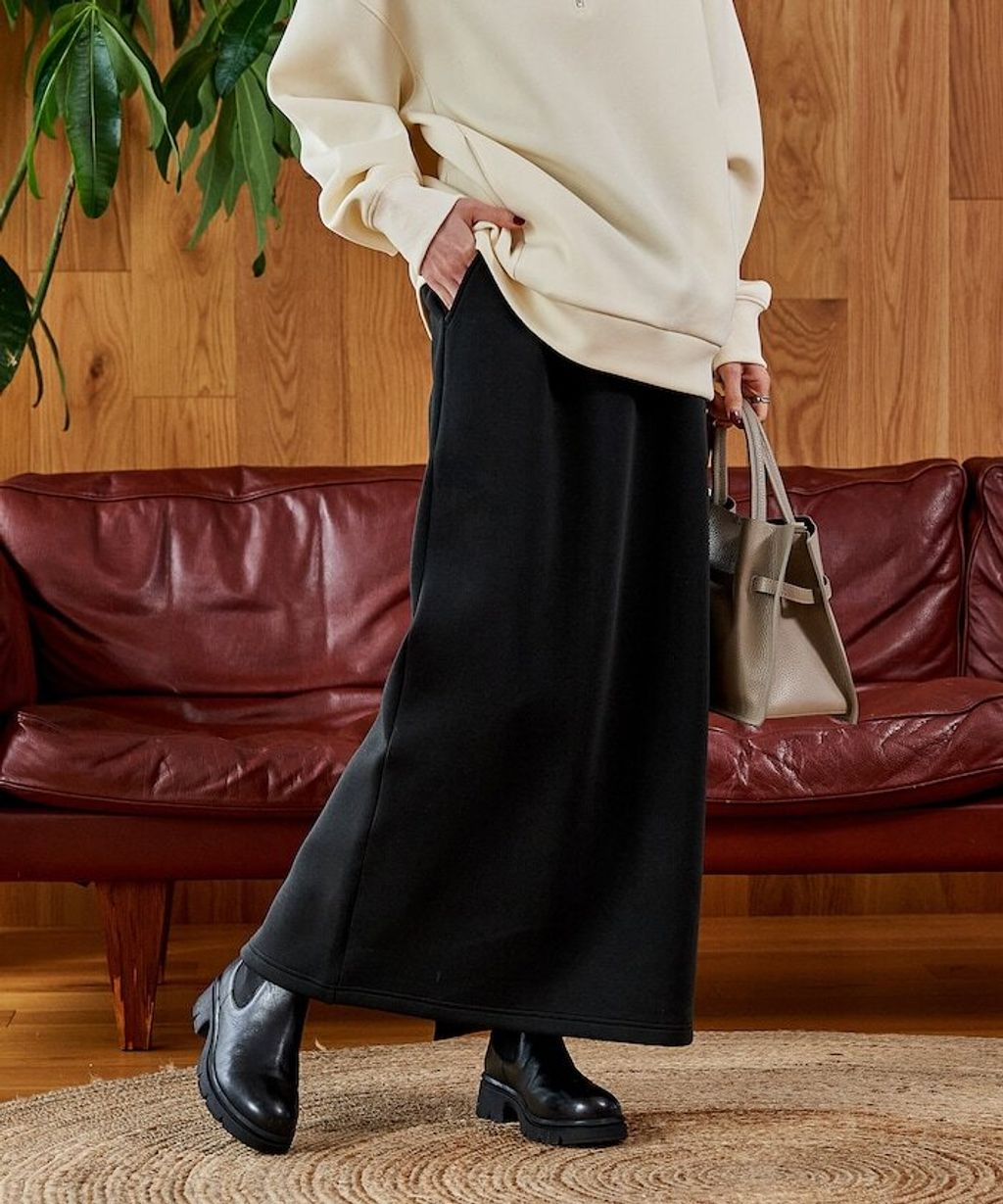 FREAKS STORE 太空棉半開襟上衣+修身長裙兩套組_88