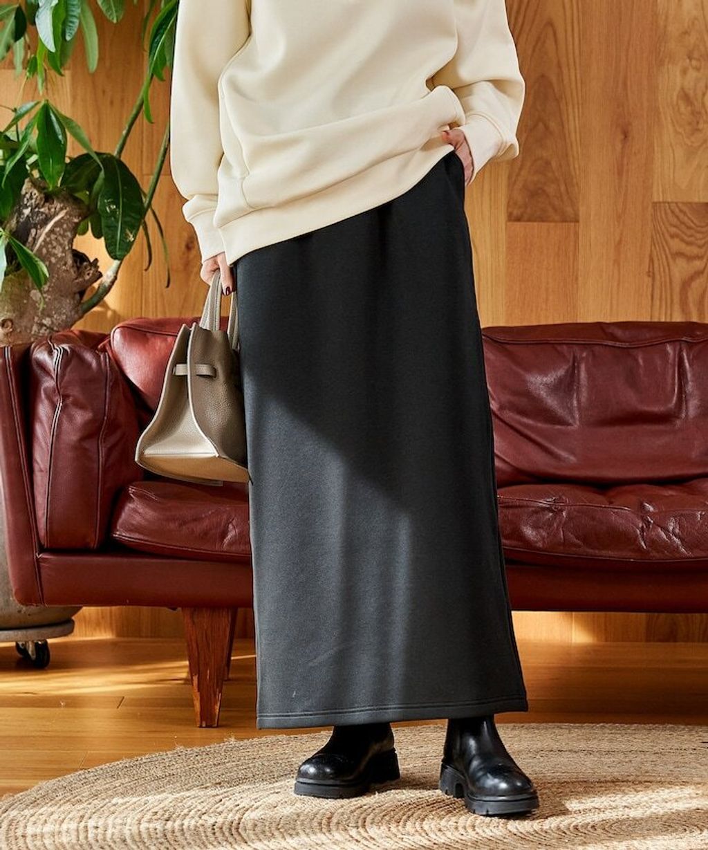 FREAKS STORE 太空棉半開襟上衣+修身長裙兩套組_84