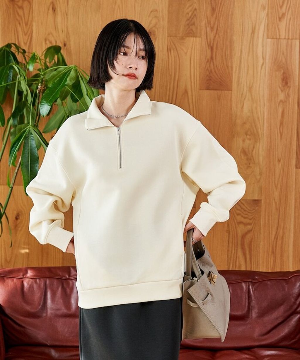 FREAKS STORE 太空棉半開襟上衣+修身長裙兩套組_78