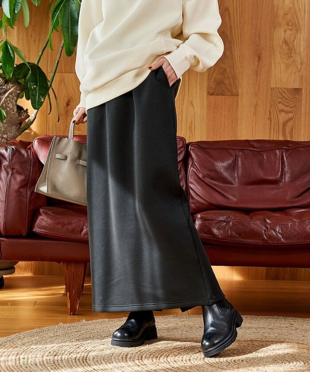 FREAKS STORE 太空棉半開襟上衣+修身長裙兩套組_85