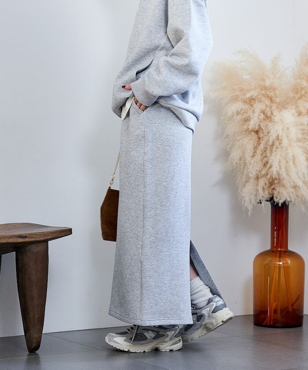 FREAKS STORE 太空棉半開襟上衣+修身長裙兩套組_56