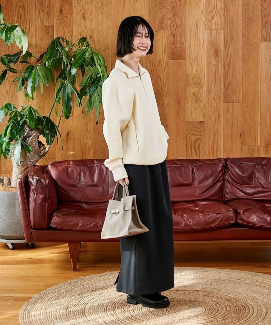 FREAKS STORE 太空棉半開襟上衣+修身長裙兩套組_69