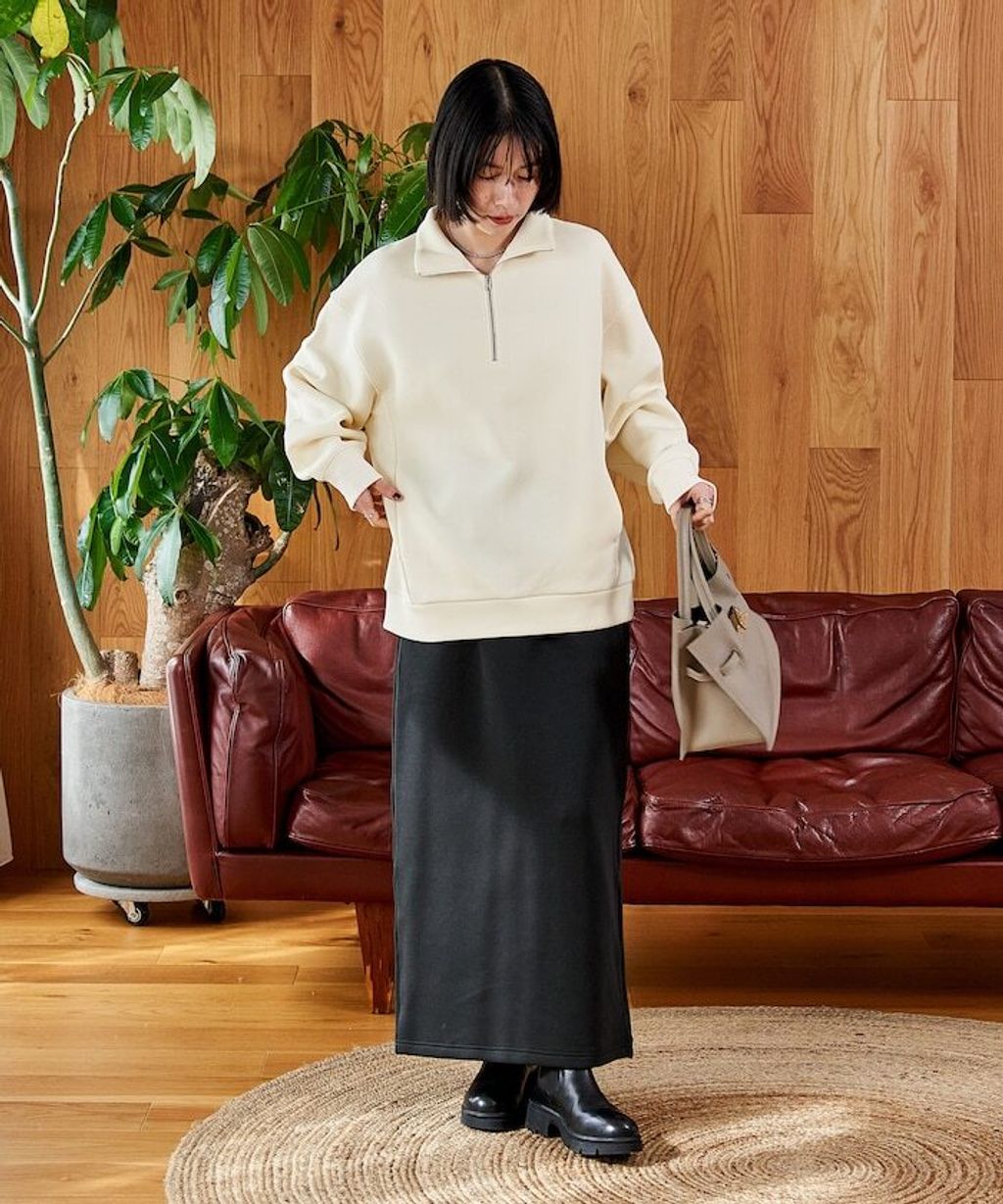 FREAKS STORE 太空棉半開襟上衣+修身長裙兩套組_72