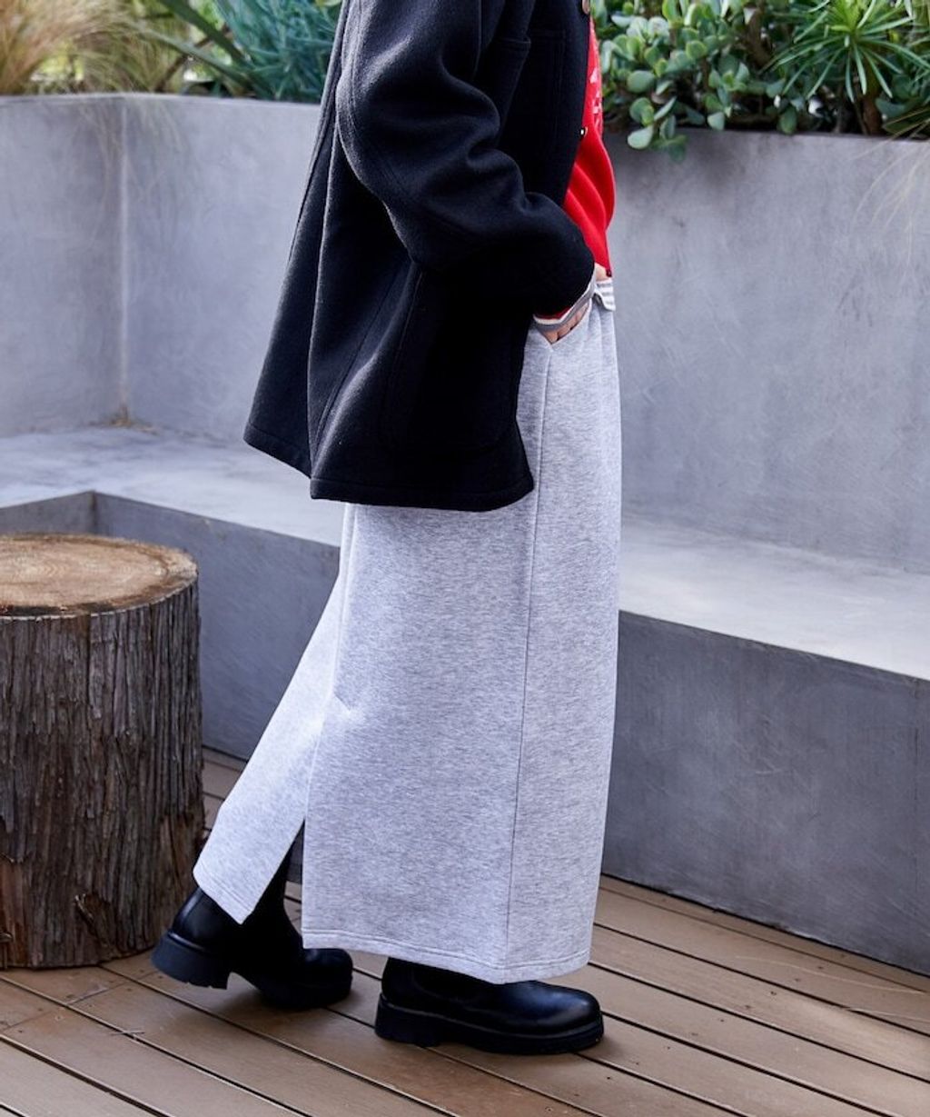 FREAKS STORE 太空棉半開襟上衣+修身長裙兩套組_63