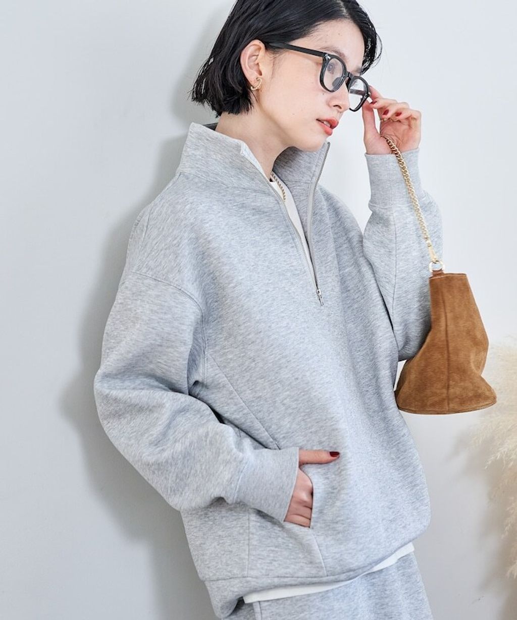 FREAKS STORE 太空棉半開襟上衣+修身長裙兩套組_52