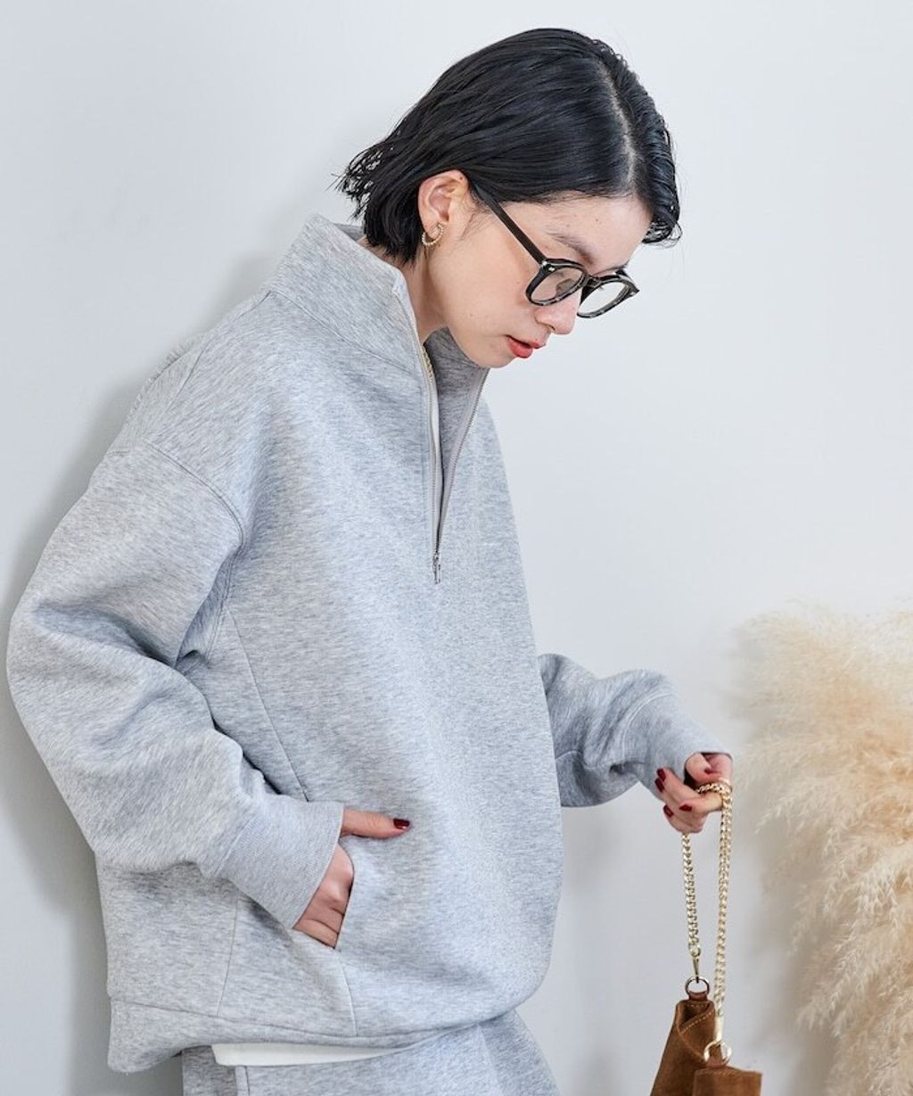 FREAKS STORE 太空棉半開襟上衣+修身長裙兩套組_51