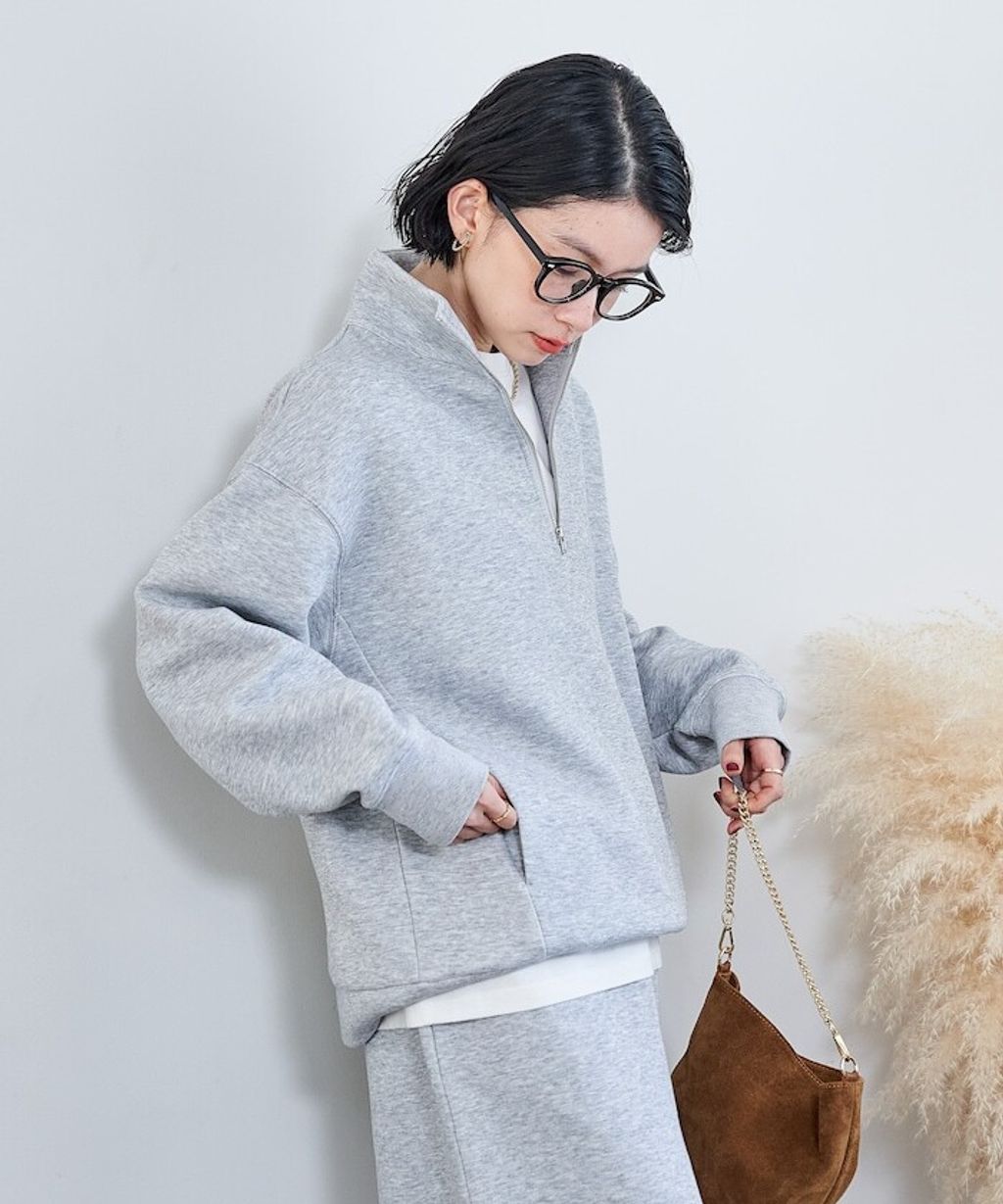 FREAKS STORE 太空棉半開襟上衣+修身長裙兩套組_47