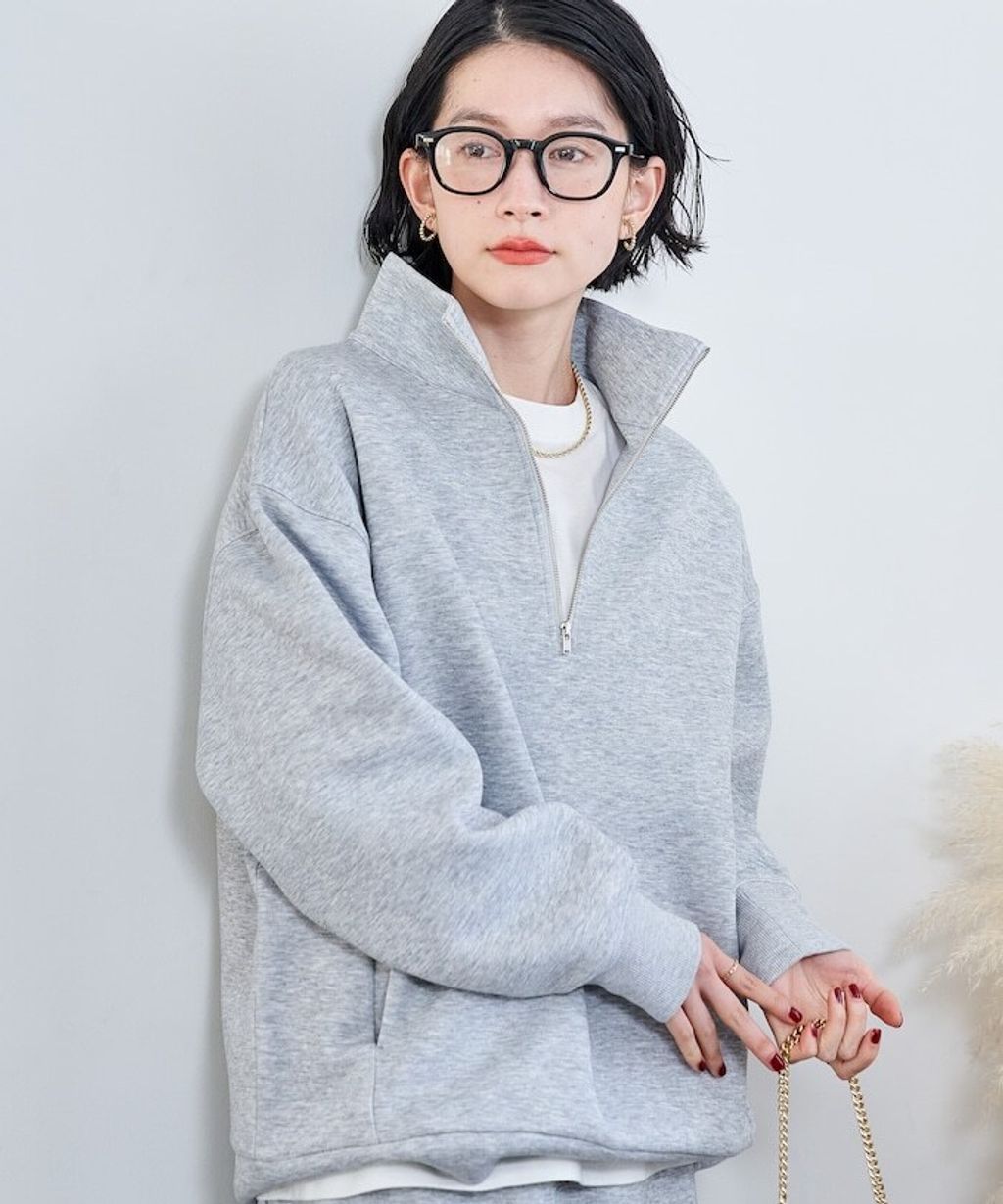 FREAKS STORE 太空棉半開襟上衣+修身長裙兩套組_50