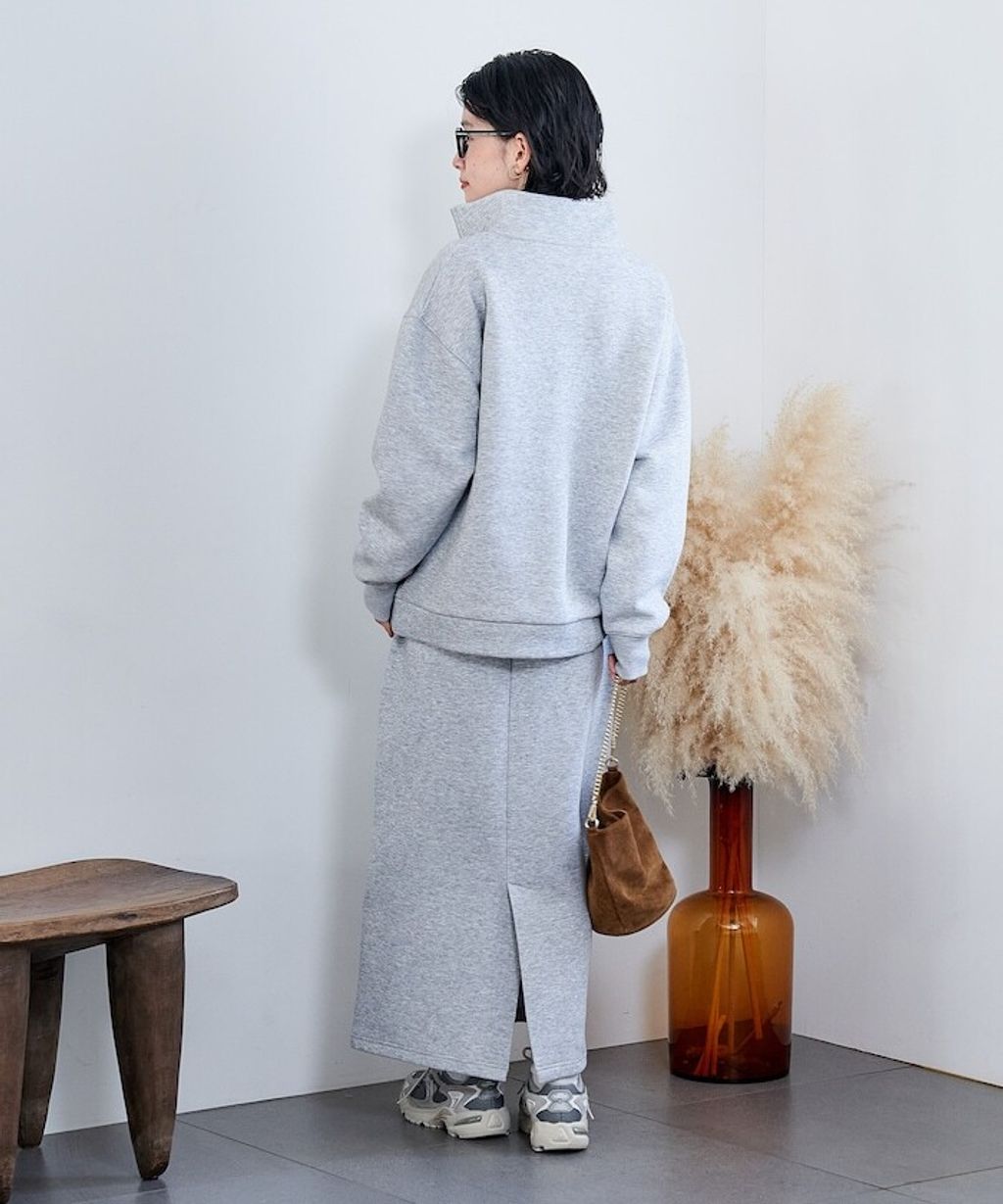 FREAKS STORE 太空棉半開襟上衣+修身長裙兩套組_43