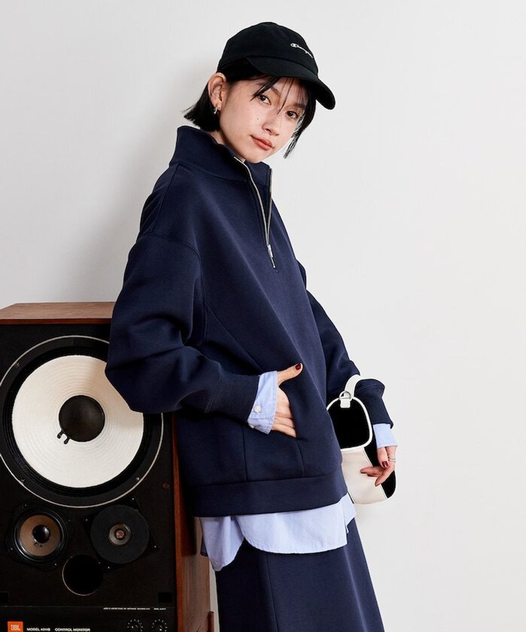 FREAKS STORE 太空棉半開襟上衣+修身長裙兩套組_18