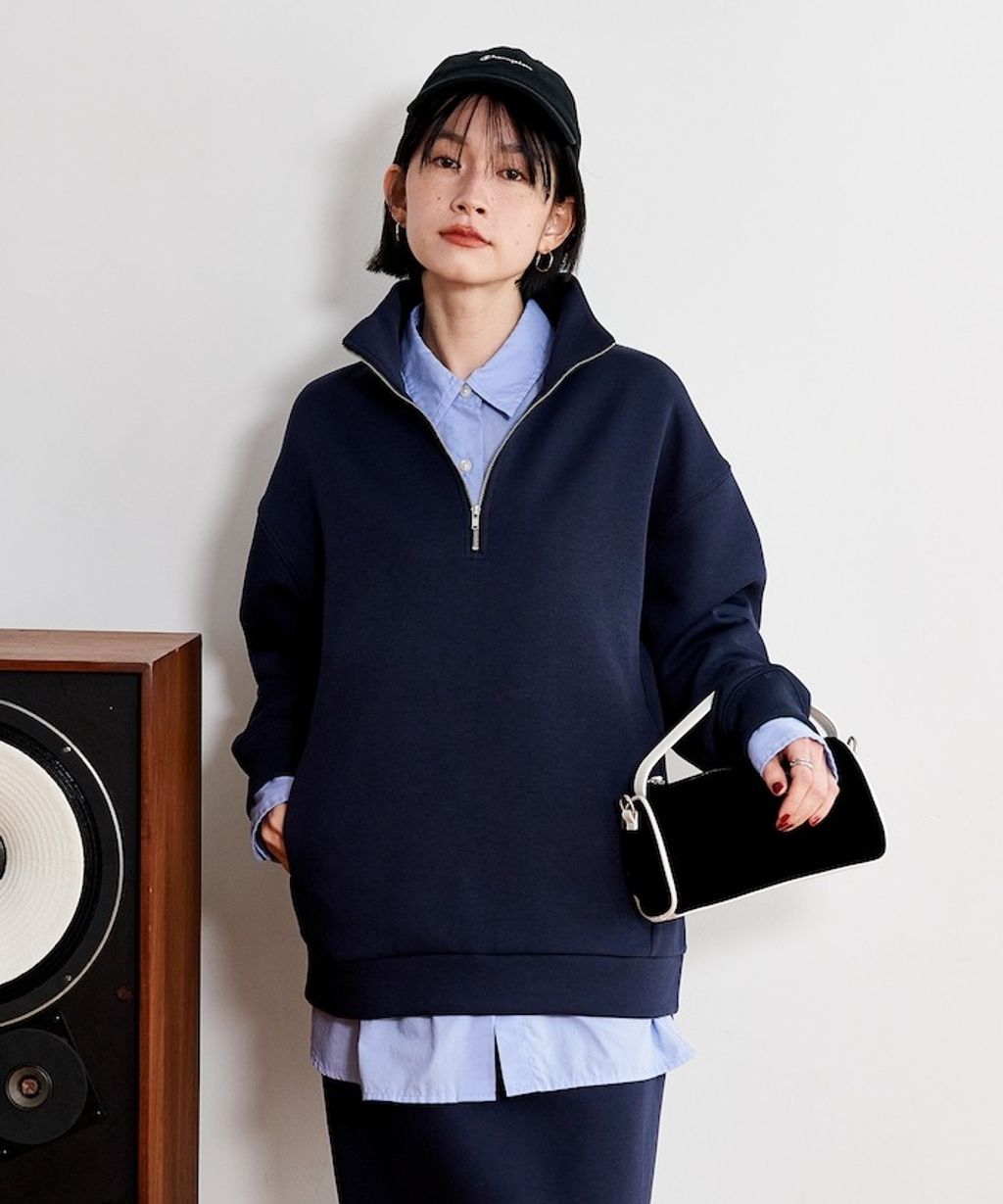 FREAKS STORE 太空棉半開襟上衣+修身長裙兩套組_16