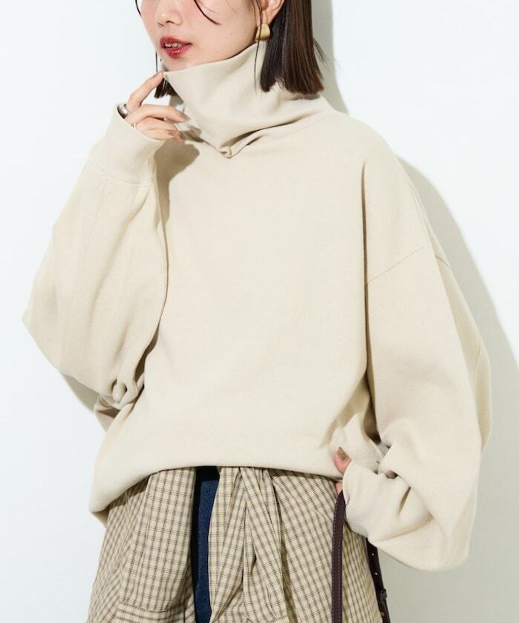 FREAKS STORE 高磅內刷毛高領立體剪裁保暖大學T_1