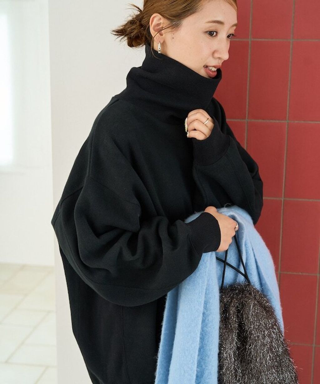 FREAKS STORE 高磅內刷毛高領立體剪裁保暖大學T_22