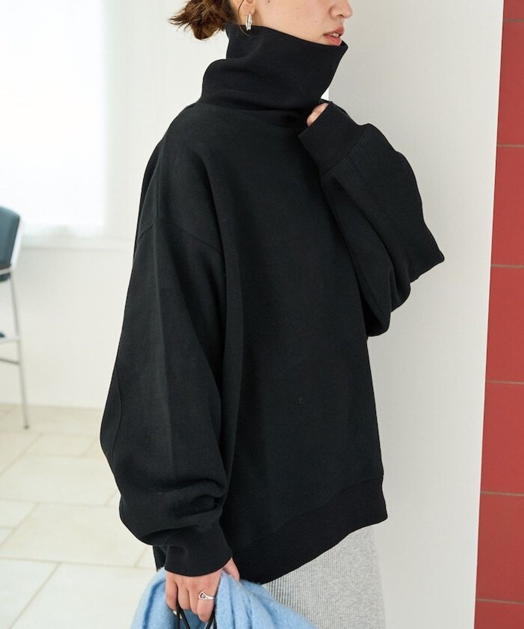 FREAKS STORE 高磅內刷毛高領立體剪裁保暖大學T_21