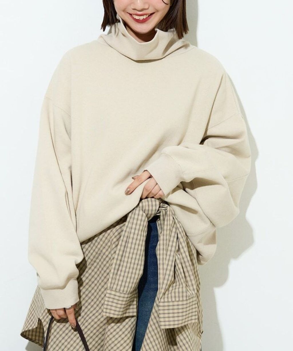 FREAKS STORE 高磅內刷毛高領立體剪裁保暖大學T_13