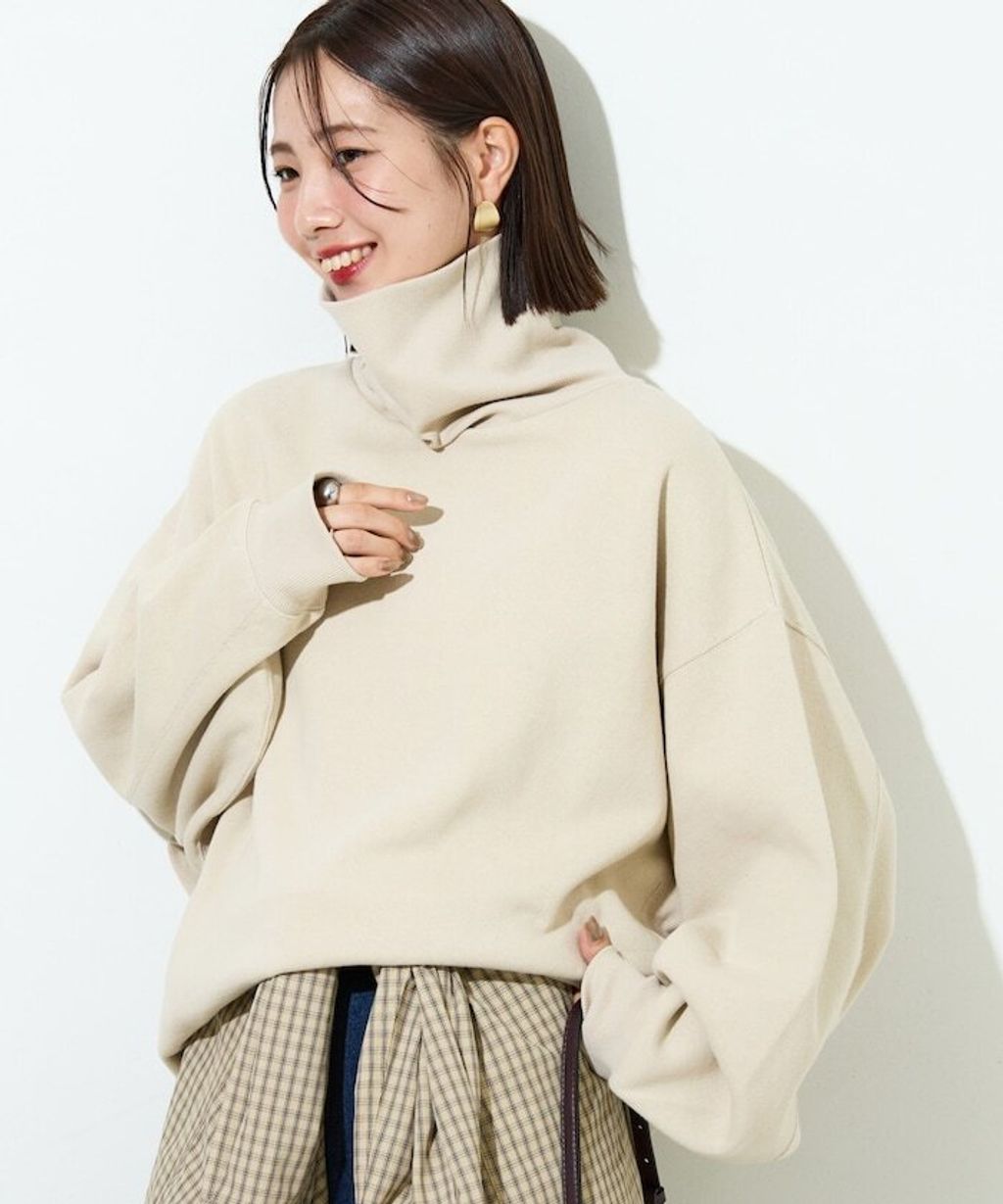 FREAKS STORE 高磅內刷毛高領立體剪裁保暖大學T_9