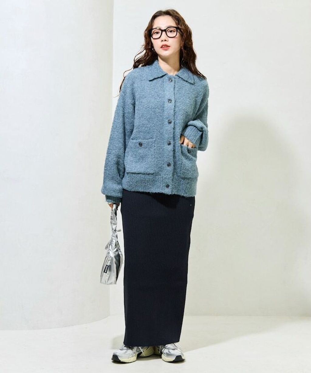 FREAKS STORE 法式復古暖感毛圈布POLO領針織開襟衫_40