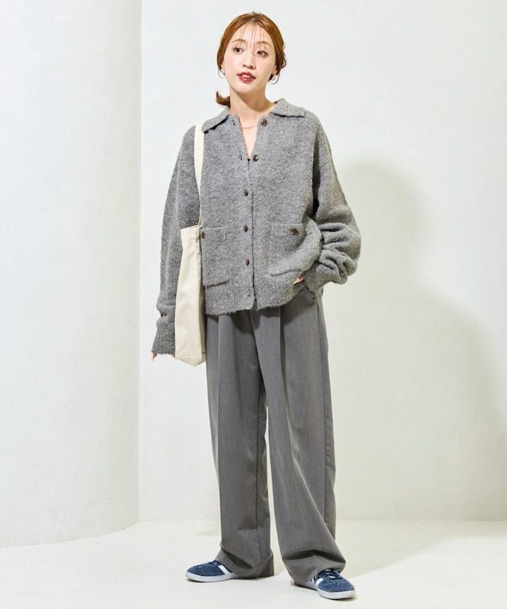 FREAKS STORE 法式復古暖感毛圈布POLO領針織開襟衫_16