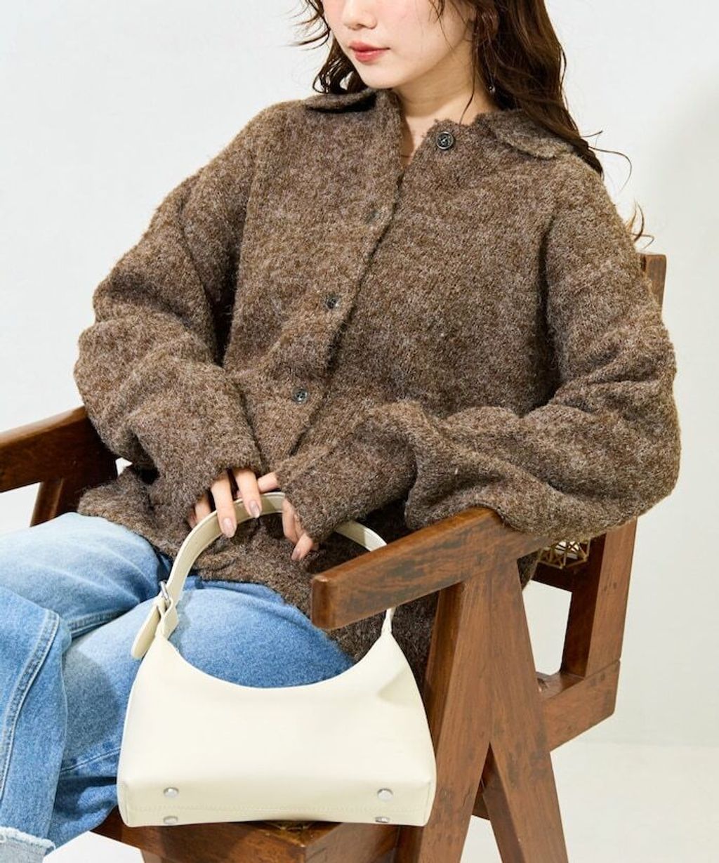 FREAKS STORE 法式復古暖感毛圈布POLO領針織開襟衫_37