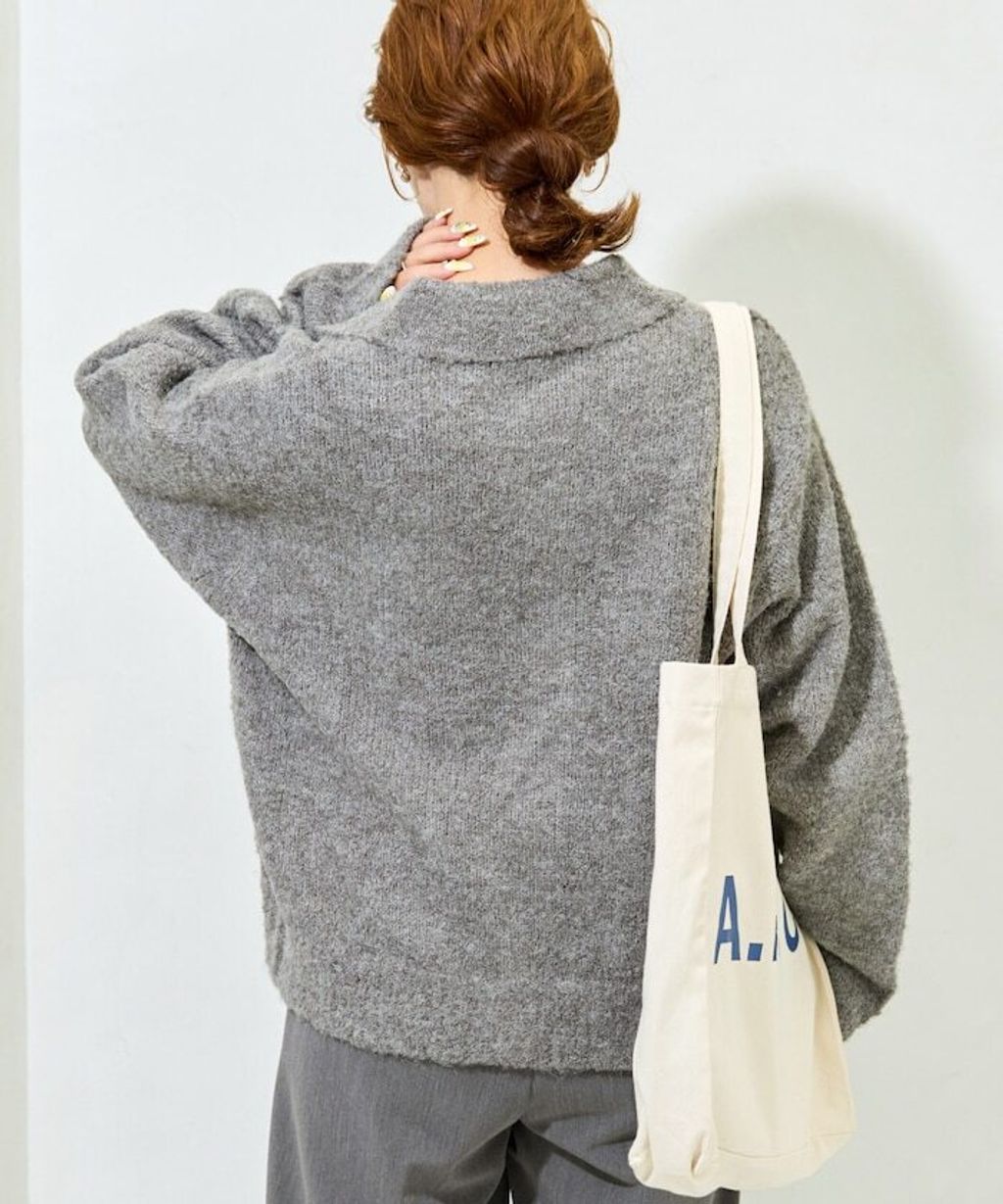 FREAKS STORE 法式復古暖感毛圈布POLO領針織開襟衫_21