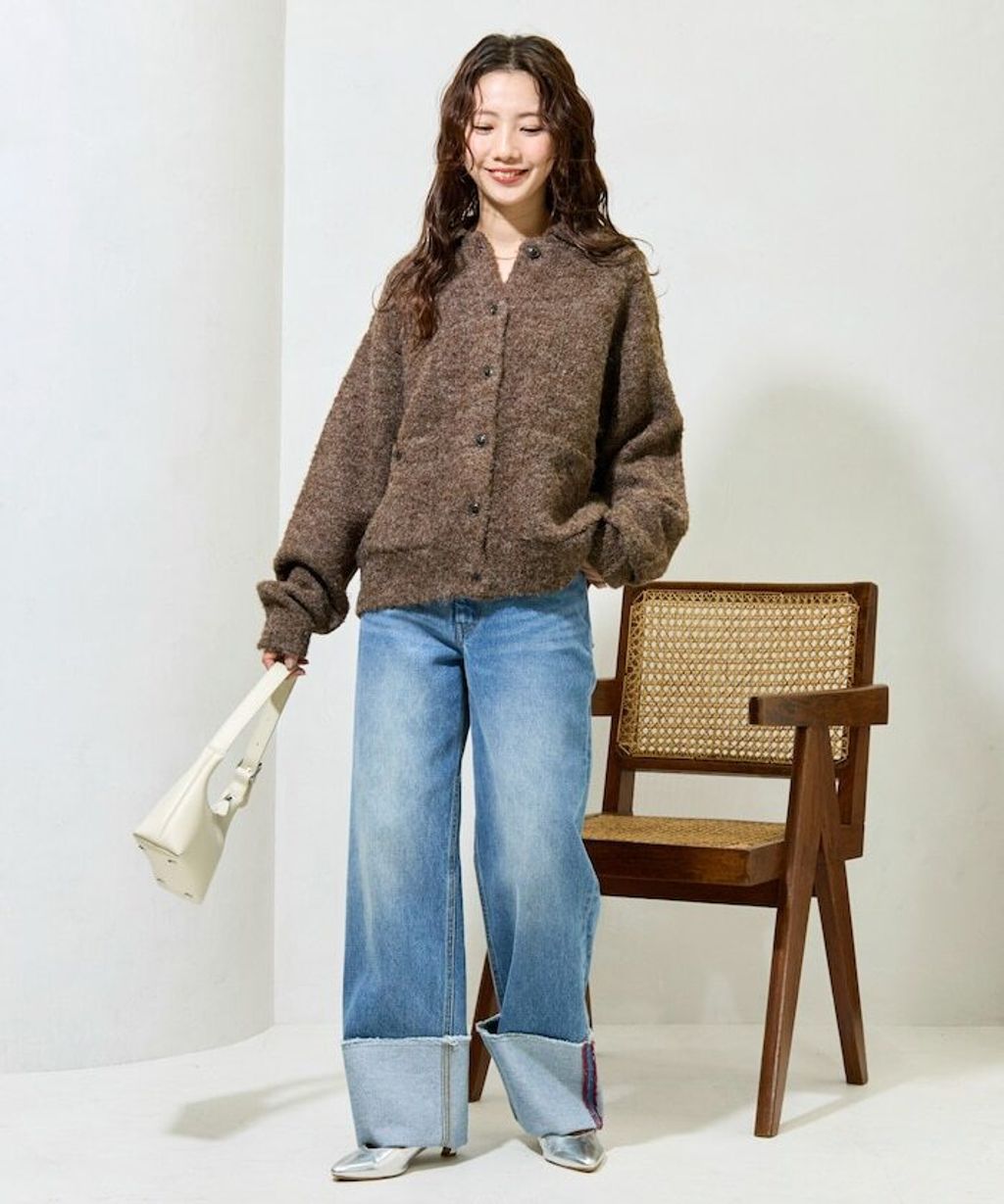 FREAKS STORE 法式復古暖感毛圈布POLO領針織開襟衫_32