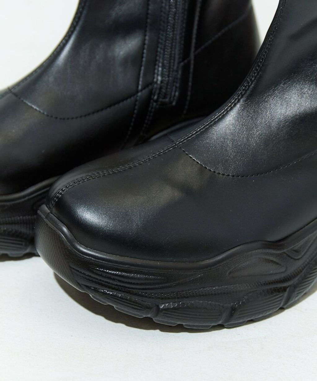 FREAKS STORE 防潑水防滑厚底皮革質感短靴_26