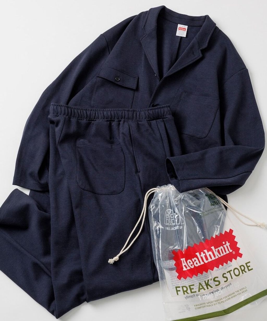 FREAKS STORE 高品質雙面布料休閒西裝外套＋抽繩長褲兩件套_38