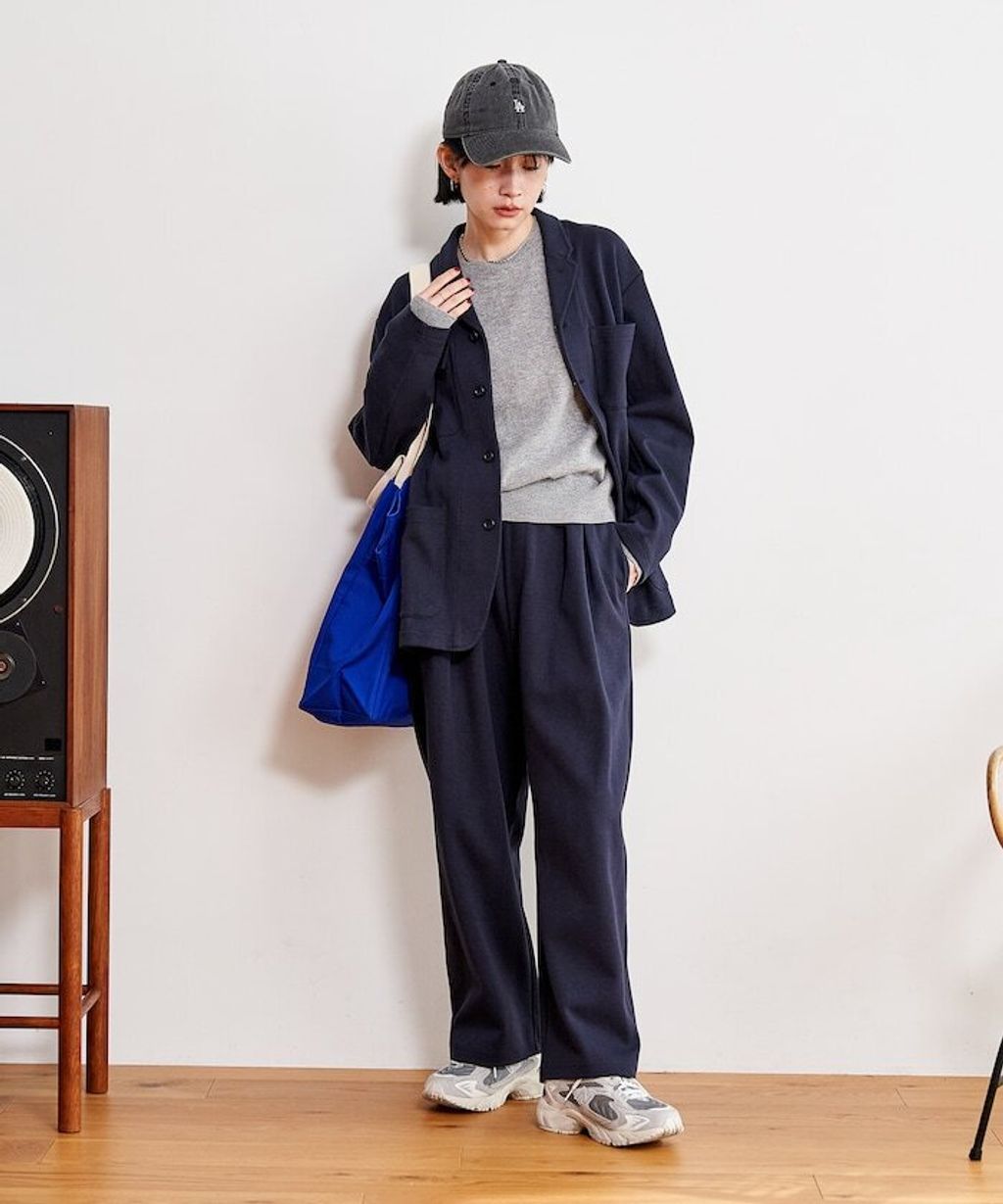 FREAKS STORE 高品質雙面布料休閒西裝外套＋抽繩長褲兩件套(女款)_4
