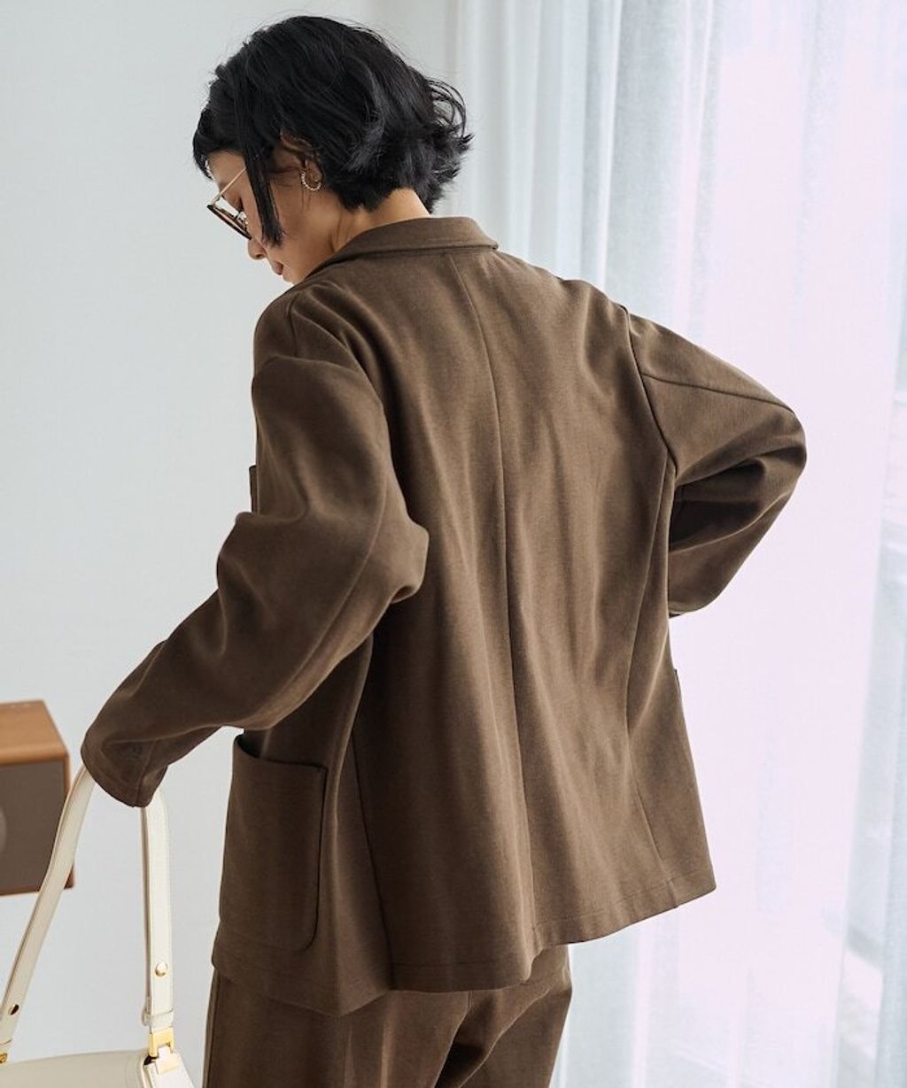 FREAKS STORE 高品質雙面布料休閒西裝外套＋抽繩長褲兩件套(女款)_22