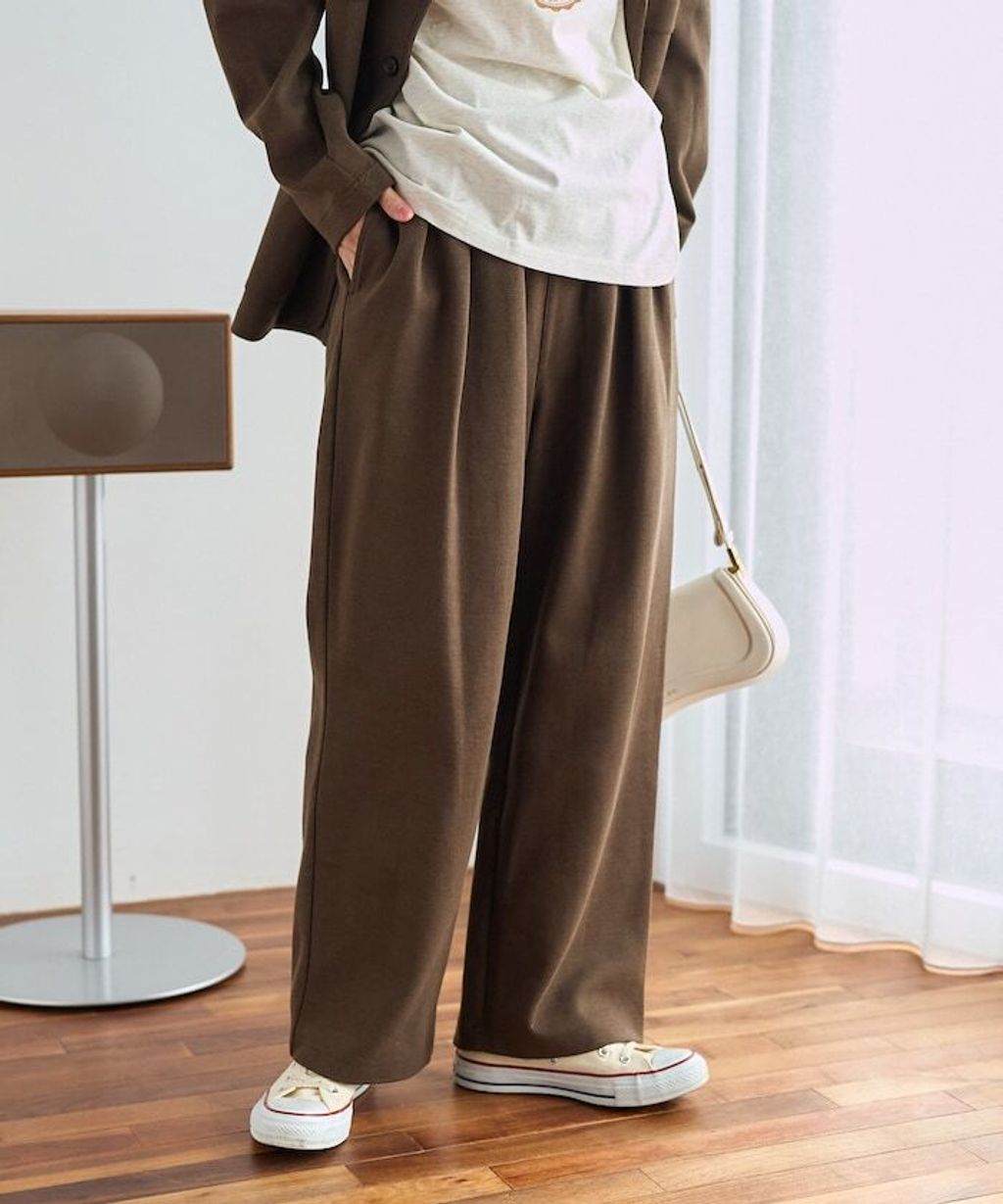 FREAKS STORE 高品質雙面布料休閒西裝外套＋抽繩長褲兩件套(女款)_26