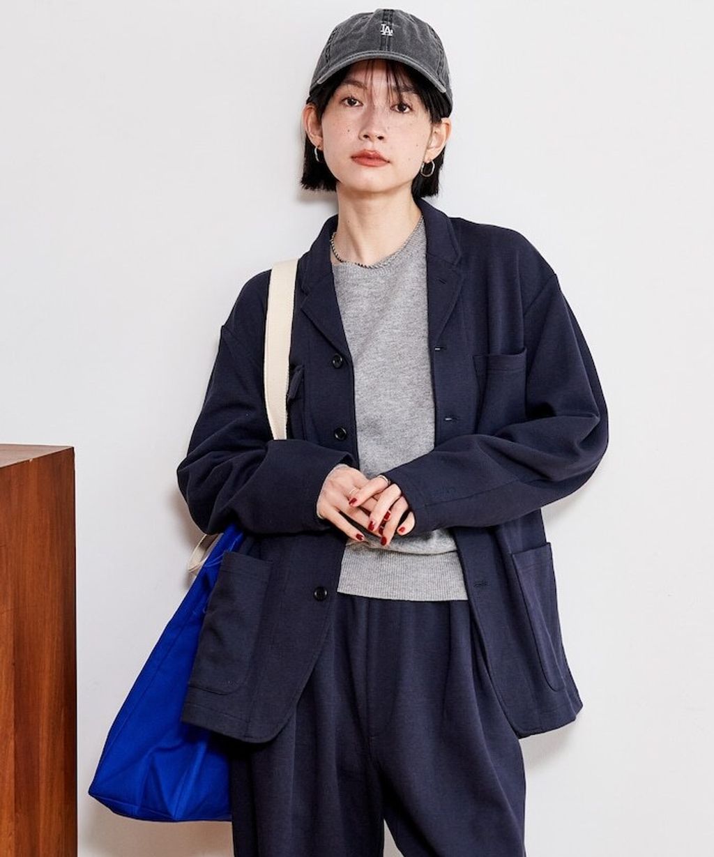 FREAKS STORE 高品質雙面布料休閒西裝外套＋抽繩長褲兩件套(女款)_12