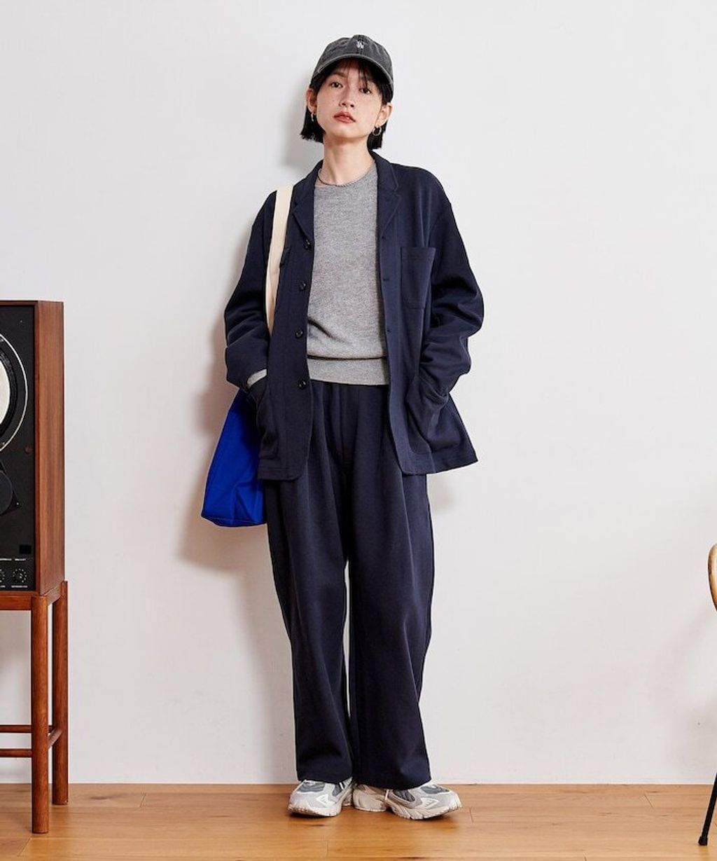 FREAKS STORE 高品質雙面布料休閒西裝外套＋抽繩長褲兩件套(女款)_7