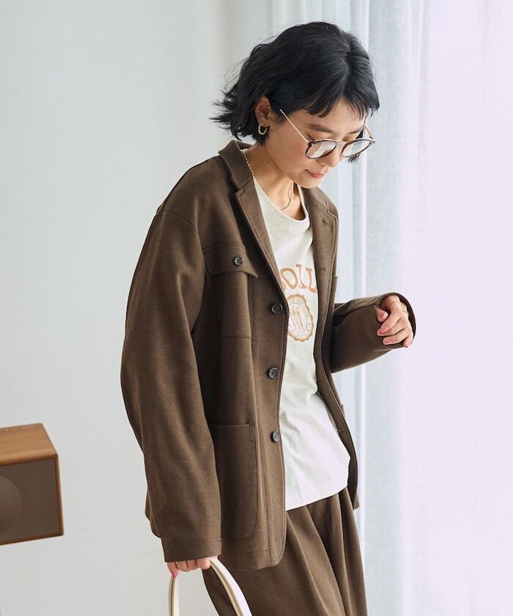 FREAKS STORE 高品質雙面布料休閒西裝外套＋抽繩長褲兩件套(女款)_21