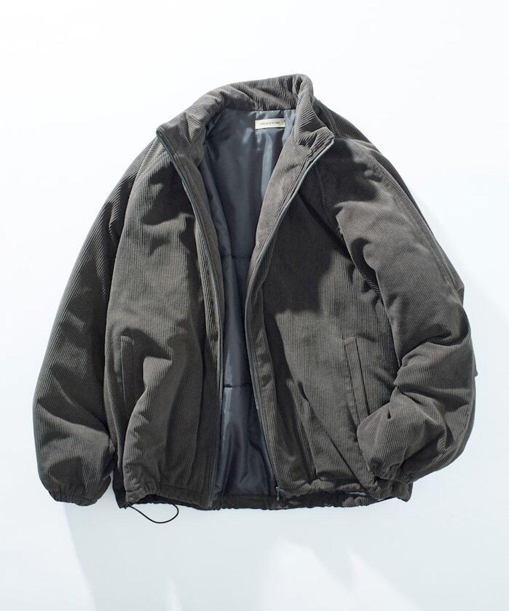 FREAKS STORE 寬鬆版型厚棉保暖燈芯絨立領外套_1